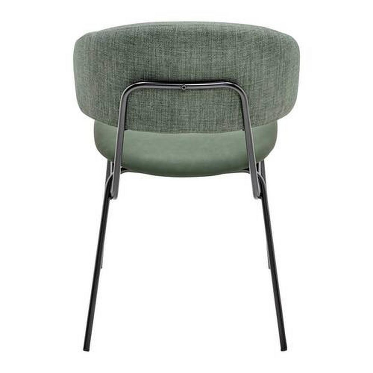 KRZESŁO ELLA - zielony/czarny, Modern, metal/drewno (53/79/61cm) - Bessagi Home
