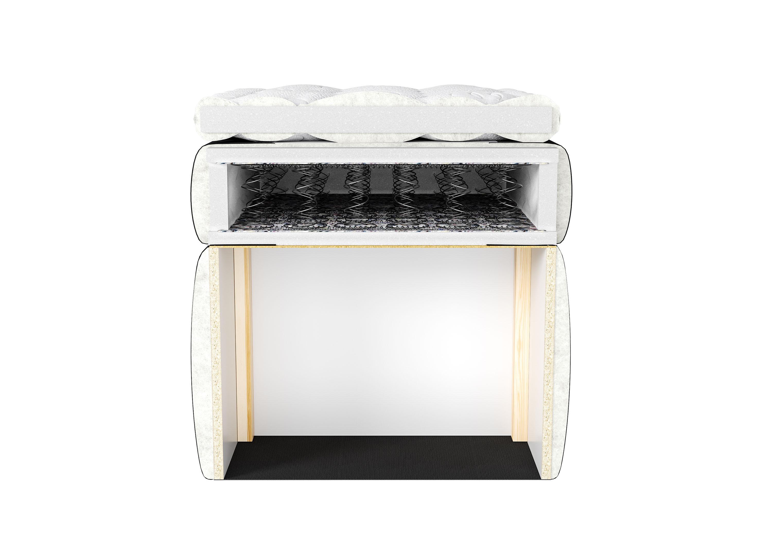 Boxbett Rosa ca. 140x200 cm Dunkelgrau mit Topper - Dunkelgrau/Anthrazit, MODERN, Holz/Holzwerkstoff (140/200cm) - Bessagi Home