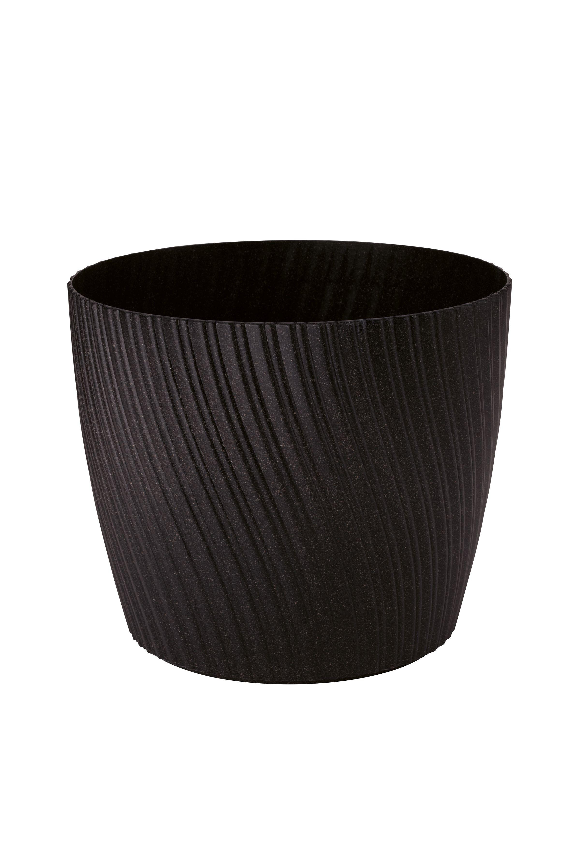 Kaspó Mira Eco Wood 17 - fekete, Konventionell, műanyag (16,7/13,99cm) - Mömax