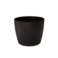 Kaspó Mira Eco Wood 17 - fekete, Konventionell, műanyag (16,7/13,99cm) - Mömax