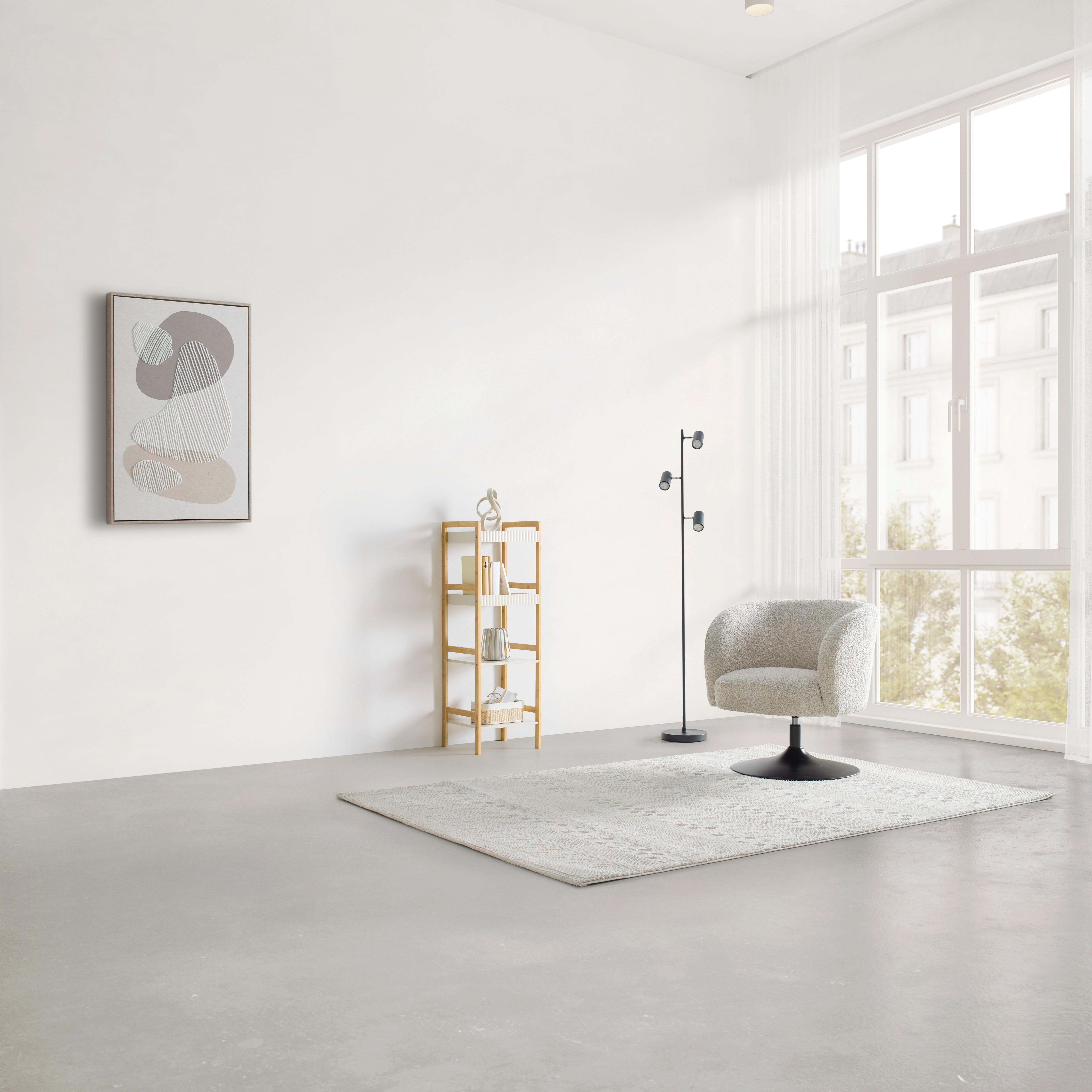 HYLLA FERDINAND -EXKLUSIV- - kashmir/naturfärgad, Modern, trämaterial/naturmaterial (36/112/33cm) - Mömax