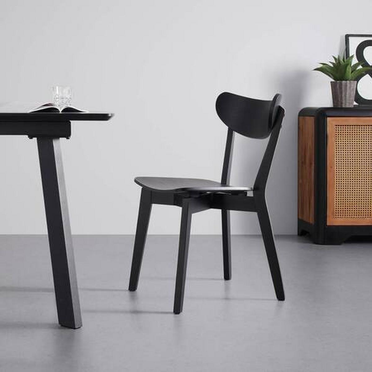 Stuhl Rocky in Schwarz - Schwarz, LIFESTYLE, Holz (45/78/55cm) - Mömax
