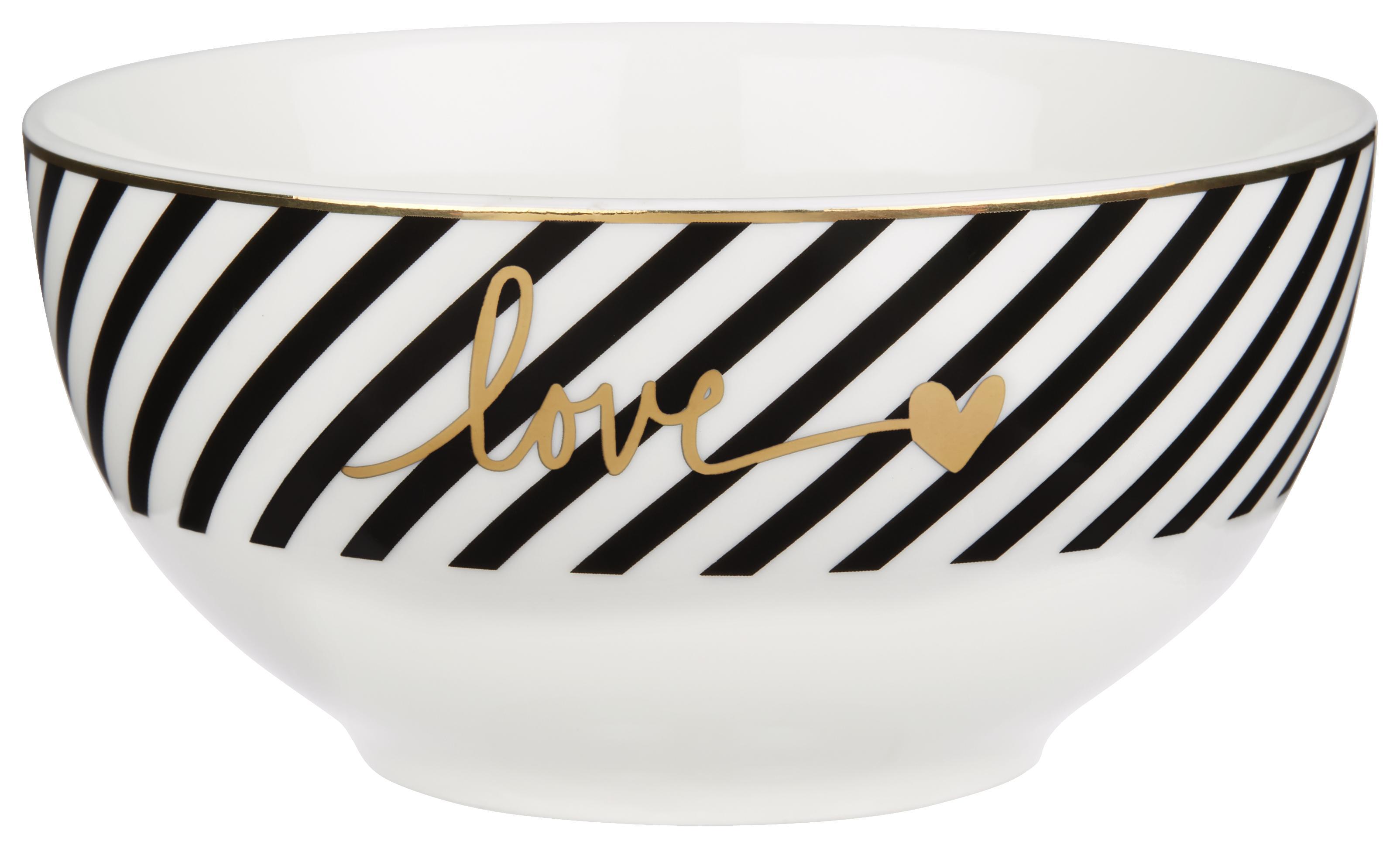 Müslischale Gloria aus Keramik Ø ca. 14cm - Goldfarben/Schwarz, MODERN, Keramik (14/7cm) - Mömax modern living