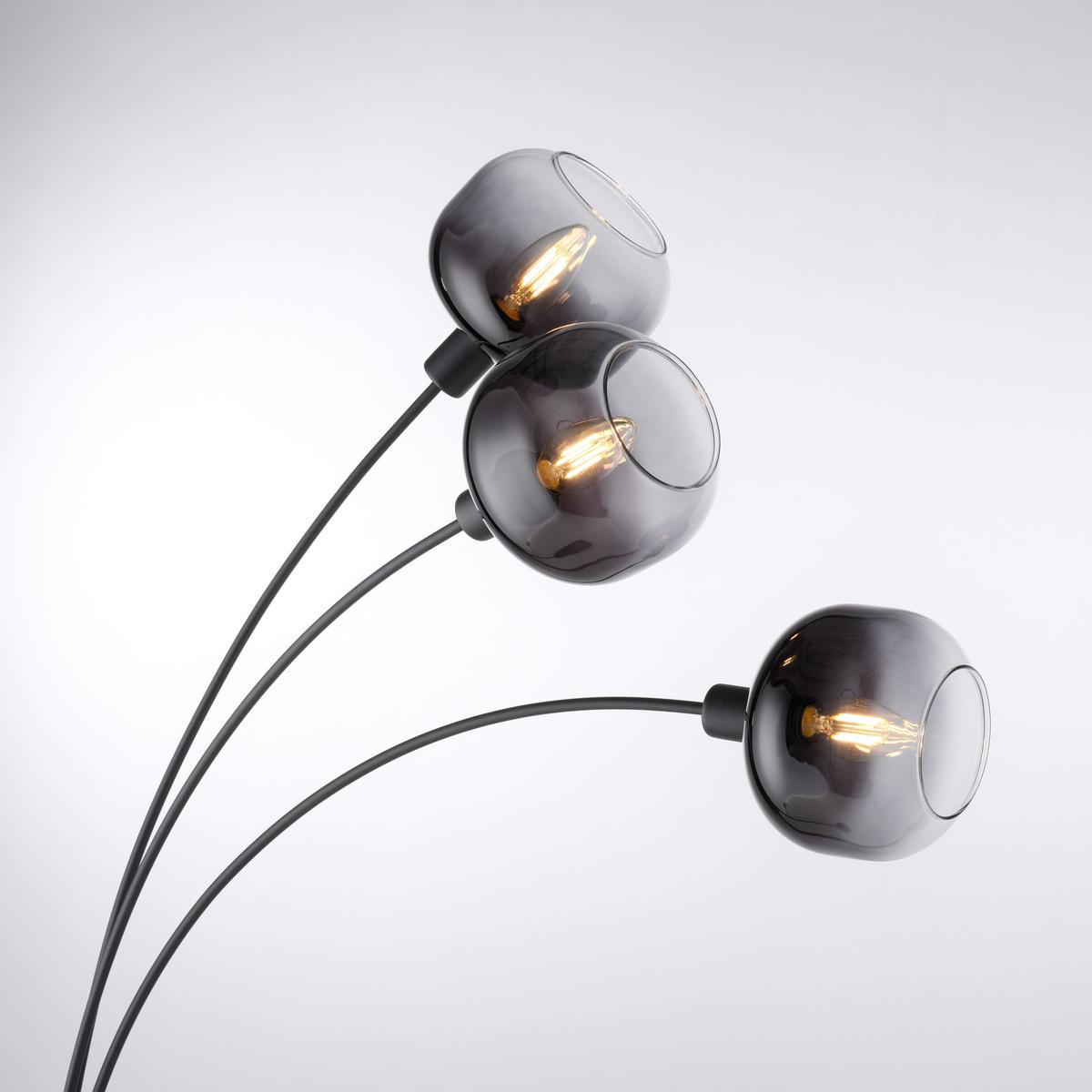 LED-Stehleuchte Zea Schwarz max. 25 Watt - Schwarz, MODERN, Kunststoff/Metall (95/95/160cm)