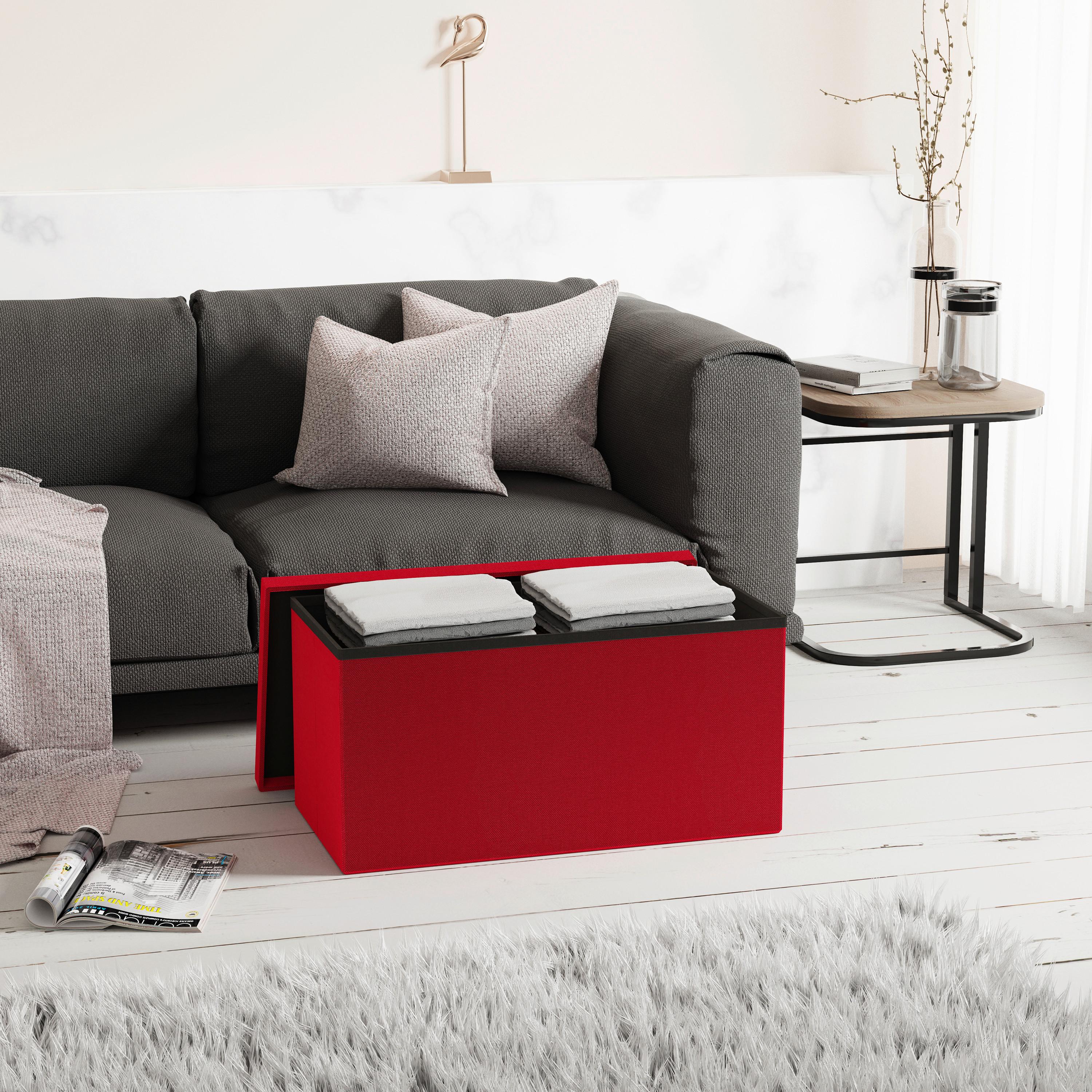 SITZBOX BOXAS - Rot, Basics, Holzwerkstoff/Kunststoff (76/38/38cm) - MID.YOU