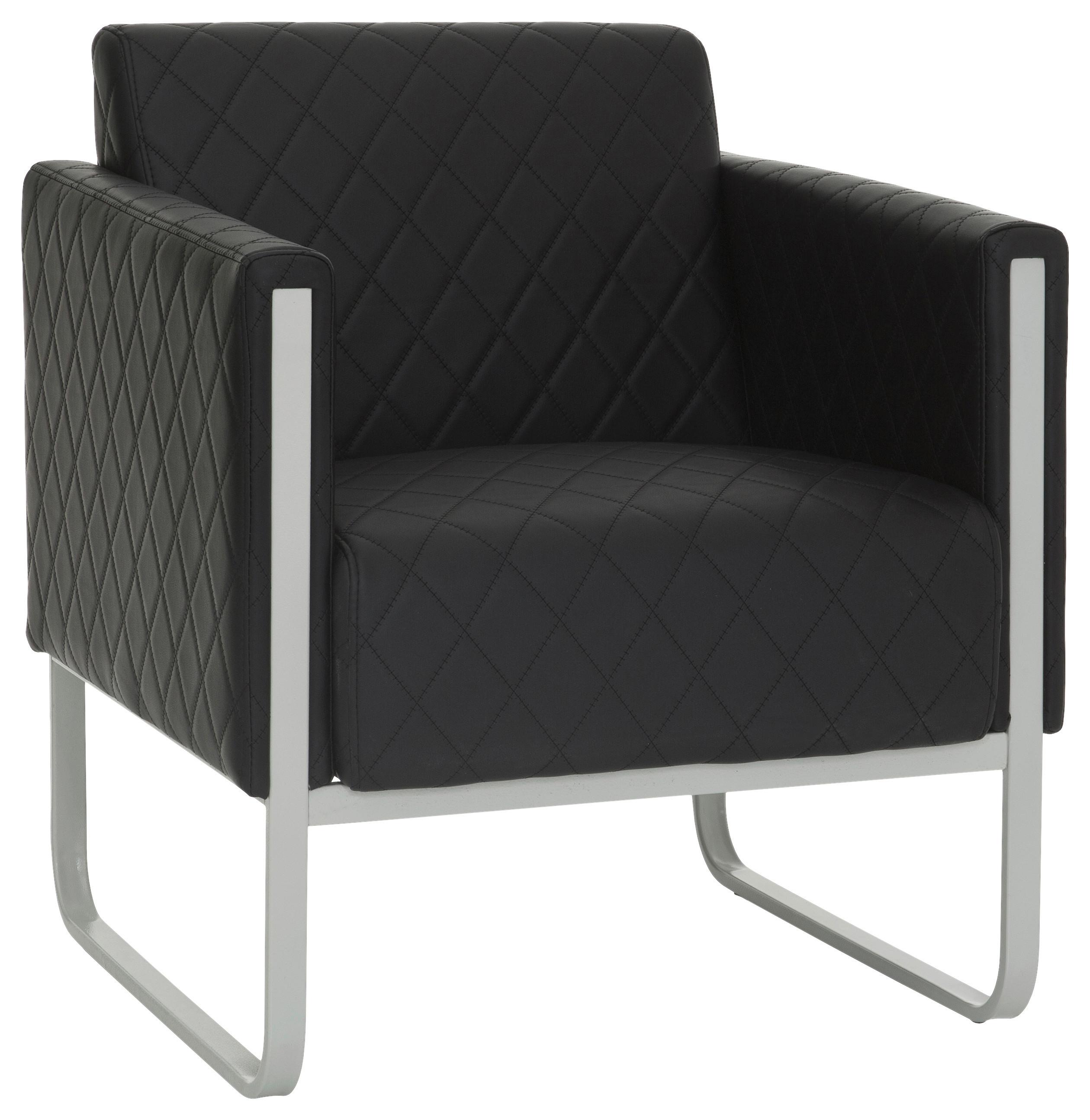 Fotelj Aruba Step, Črna - črna/siva, Moderno, kovina/tekstil (67/78/71cm) - MID.YOU