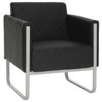 Fotelj Aruba Step, Črna - črna/siva, Moderno, kovina/tekstil (67/78/71cm) - MID.YOU