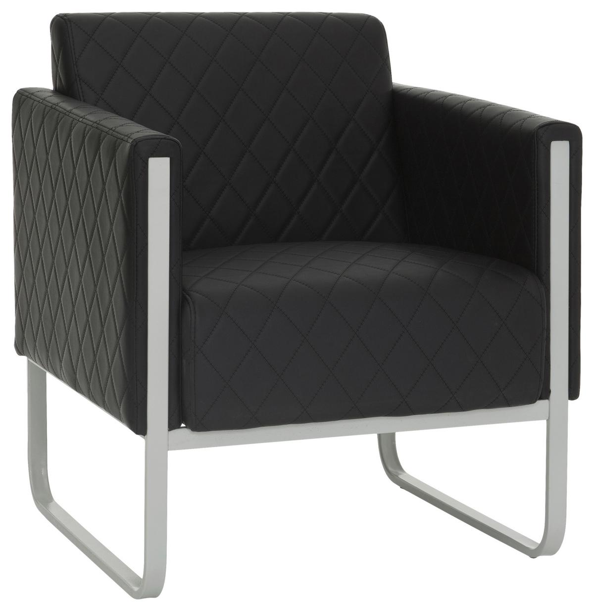 Fotelj Aruba Step, Črna - črna/siva, Moderno, kovina/tekstil (67/78/71cm) - MID.YOU