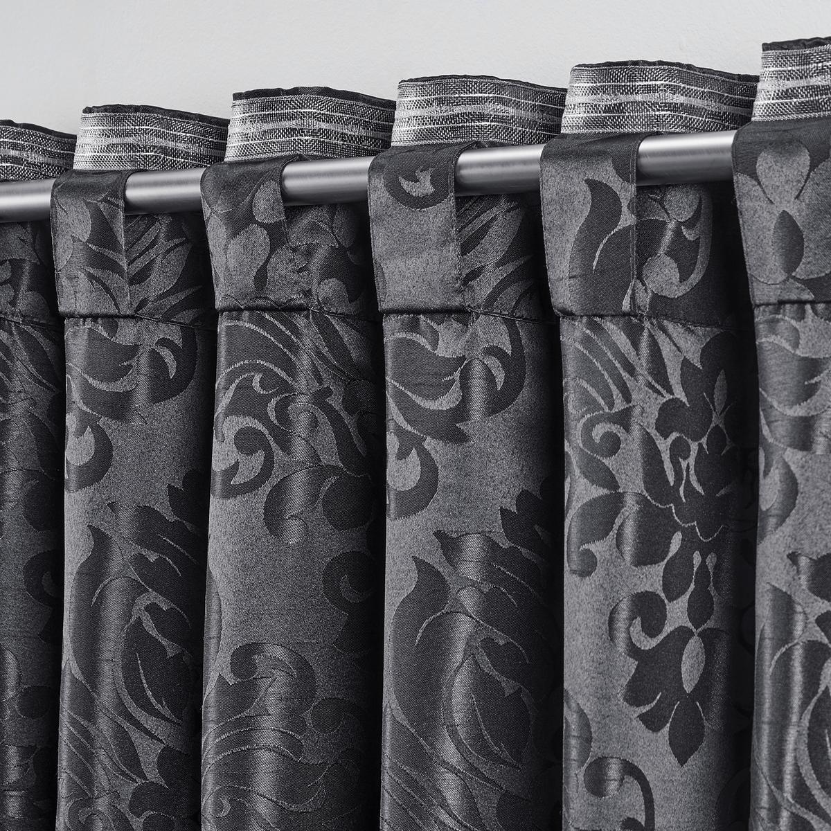 Fertigvorhang Charles Schwarz ca. 140x245cm - Schwarz, Lifestyle, Textil (140/245cm) - Modern Living