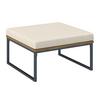 LOUNGEGRUPP SILAS - akaciefärgad/cremefärgad, Modern, metall/trä (130/85/80cm) - Bessagi Garden