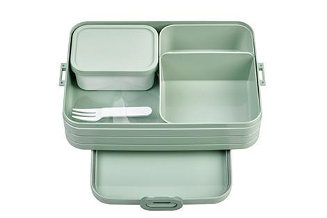PUDEŁKO NA LUNCH BENTO 107635694700 - szałwiowy, Konventionell, tworzywo sztuczne (25,5/17/6,5cm) - Mepal