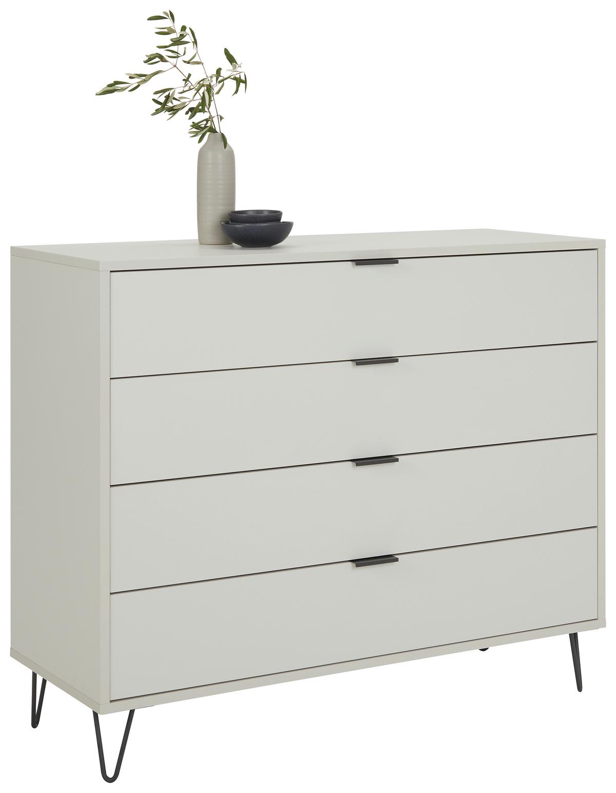 Kommode in Grau - Anthrazit/Grau, MODERN (119/87/45cm) - Premium Living