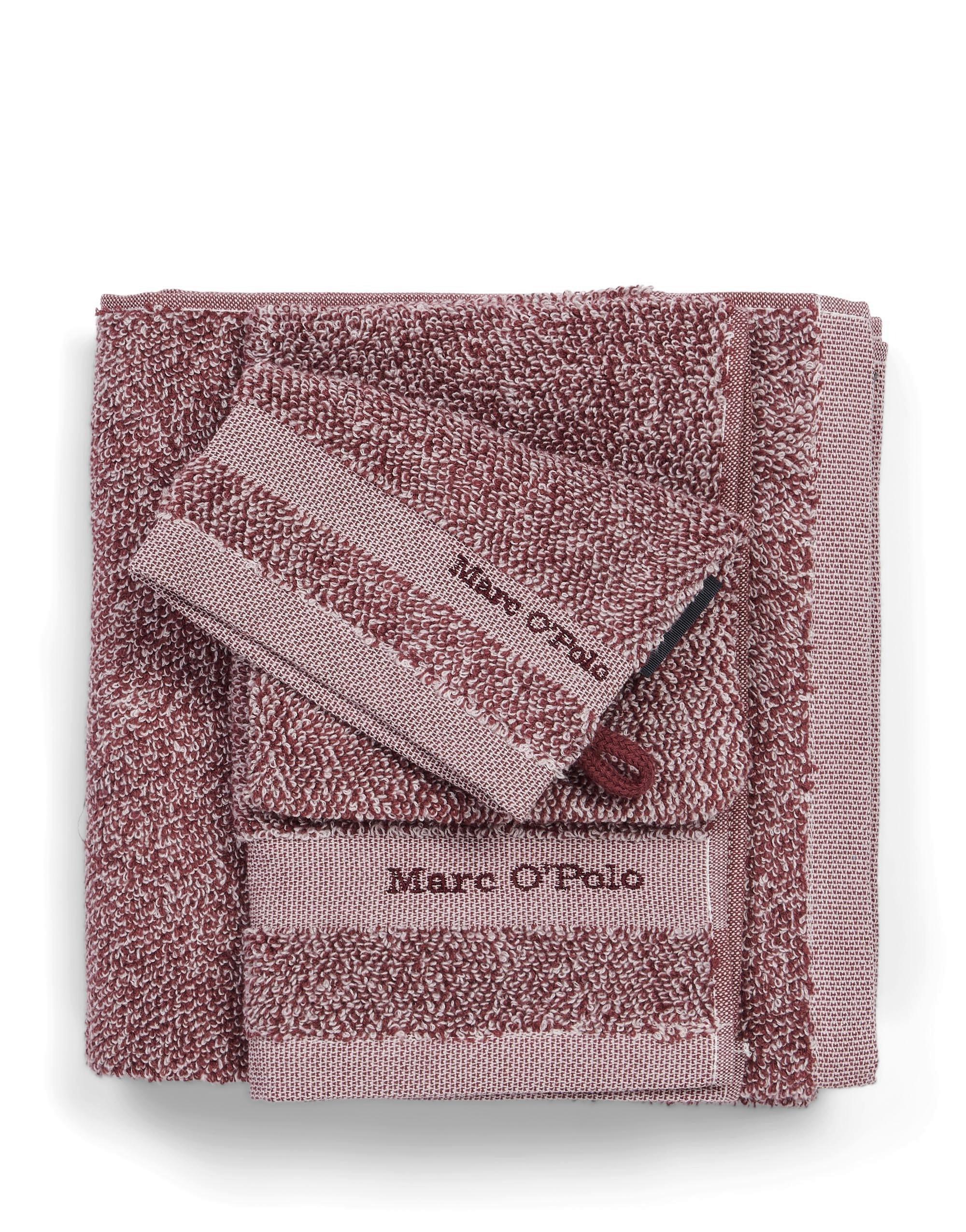 RĘCZNIK MELANGE - oberżyna, Basics, tkanina (50/100cm) - Marc O'Polo
