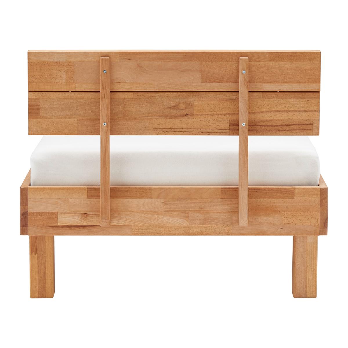 Bett aus Massiv Holz ca. 100x200cm - Naturfarben, KONVENTIONELL, Holz (100/200cm) - ecoTree