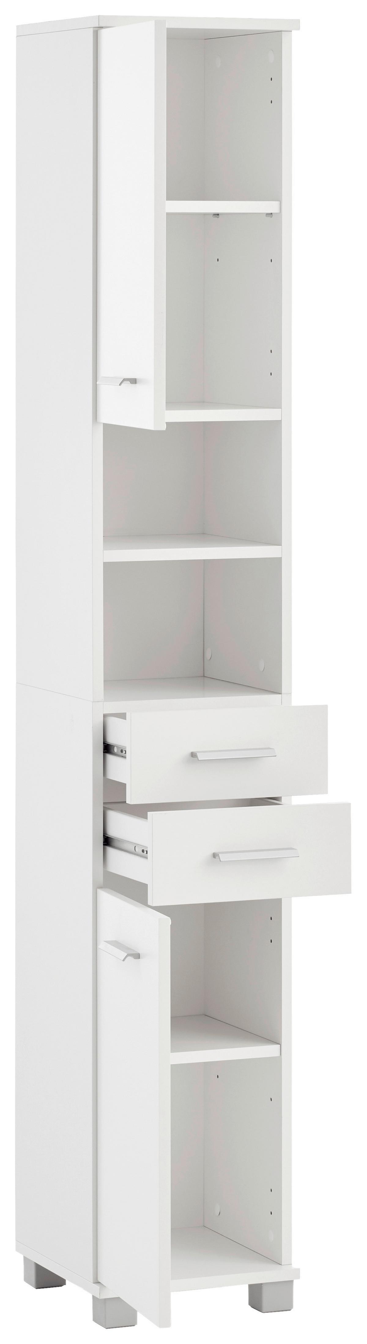 Visoka Omara Palermo, Bela - srebrne barve/siva, Konvencionalno, kovina/umetna masa (30,3/181/32,6cm) - Stylife