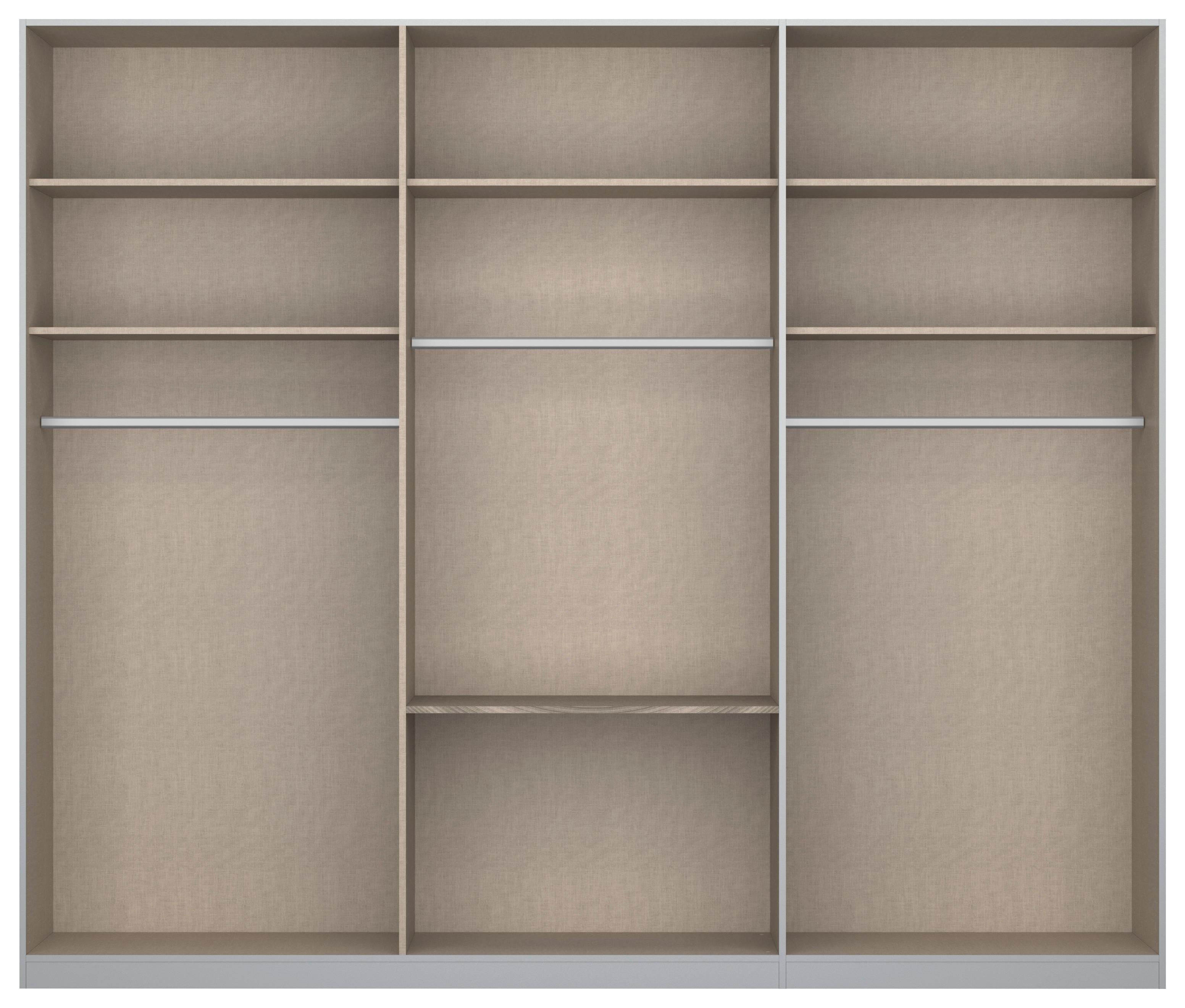 DULAP USI ROTATIVE ALABAMA - argintiu/alb, Modern, material pe bază de lemn (271/229/54cm) - Modern Living