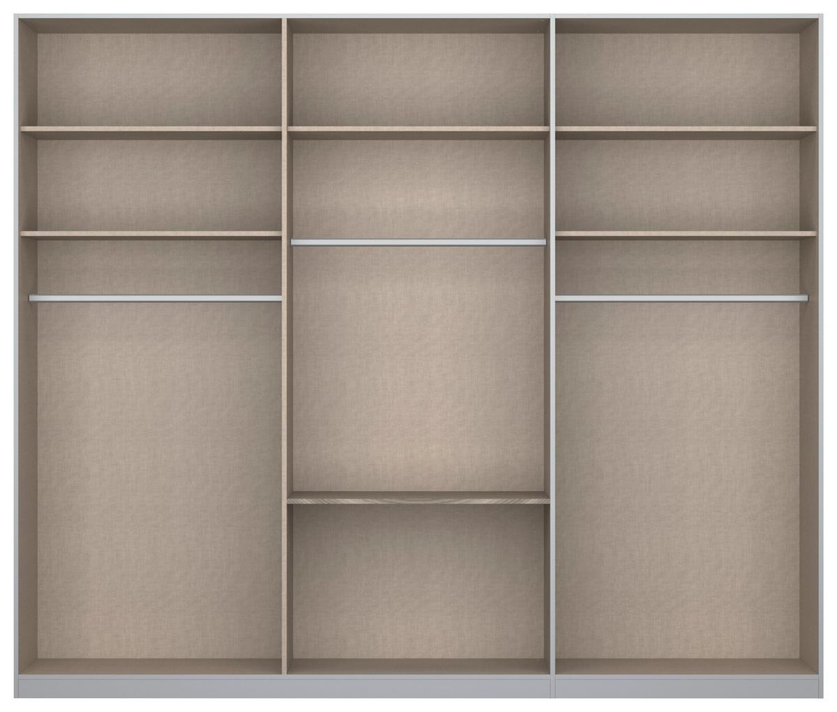DULAP USI ROTATIVE ALABAMA - argintiu/alb, Modern, material pe bază de lemn (271/229/54cm) - Modern Living