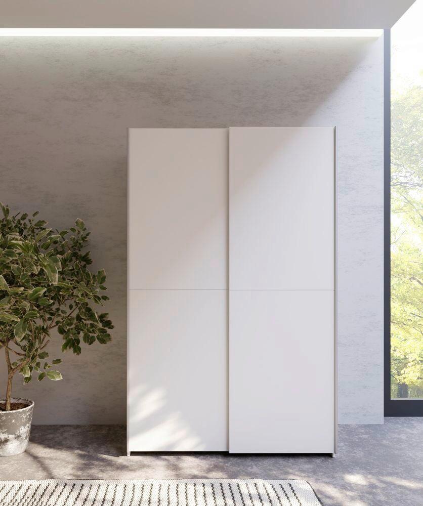 Ormar S Kliznim Vratima Schach&matt - bijela/boje aluminija, Moderno, drvni materijal/metal (120,1/190,5/61,2cm) - Modern Living