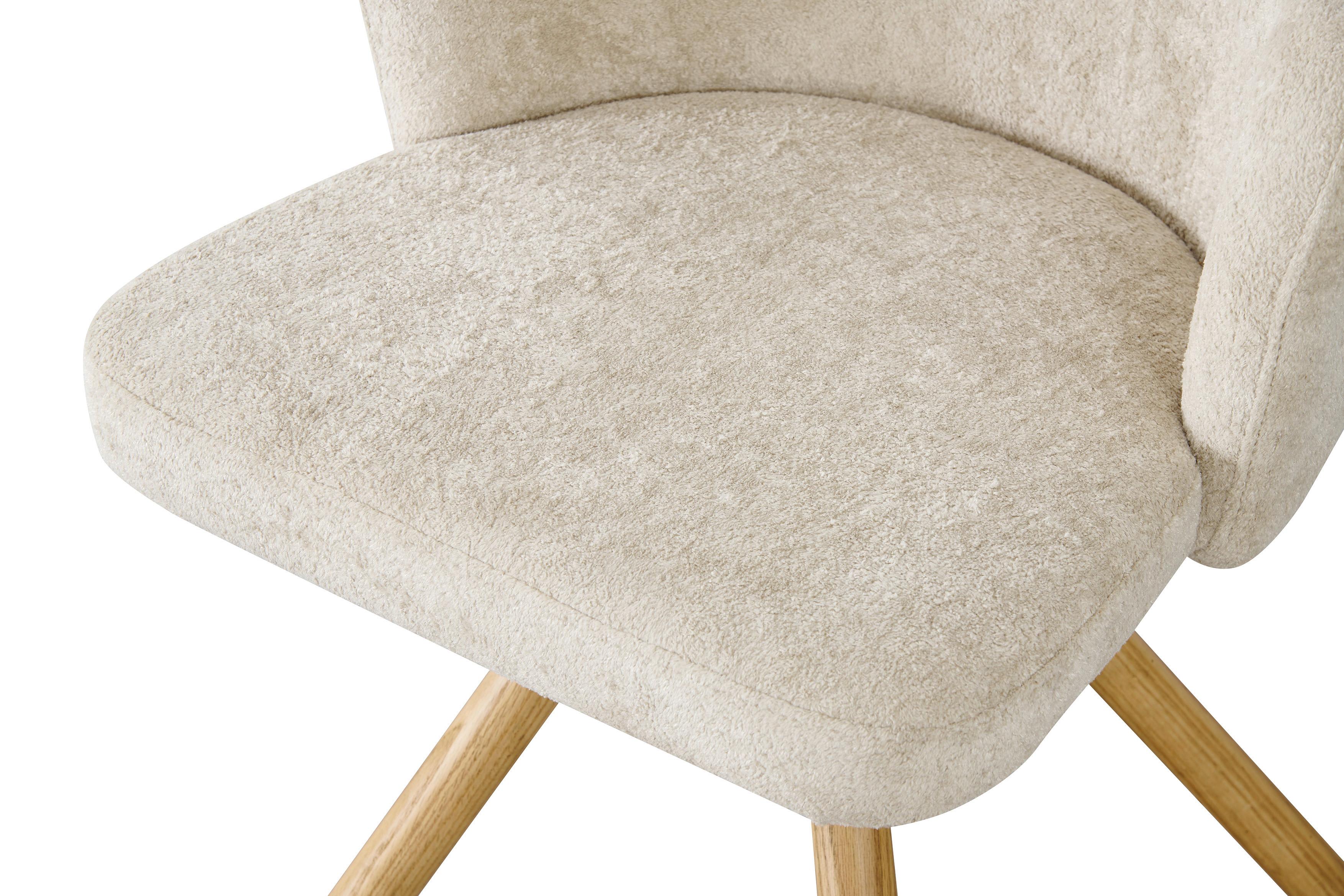 STOL FRIDA - beige/ekfärgad, Modern, metall/trä (57/76/57cm) - Mömax