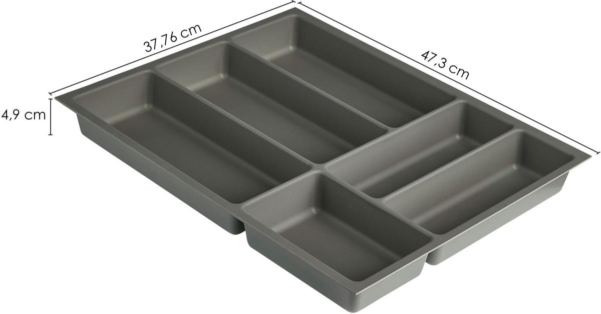 Besteckeinsatz BE45D Schieferfarben - Schieferfarben, Basics, Kunststoff (37,76/4,9/47,3cm) - Nobilia