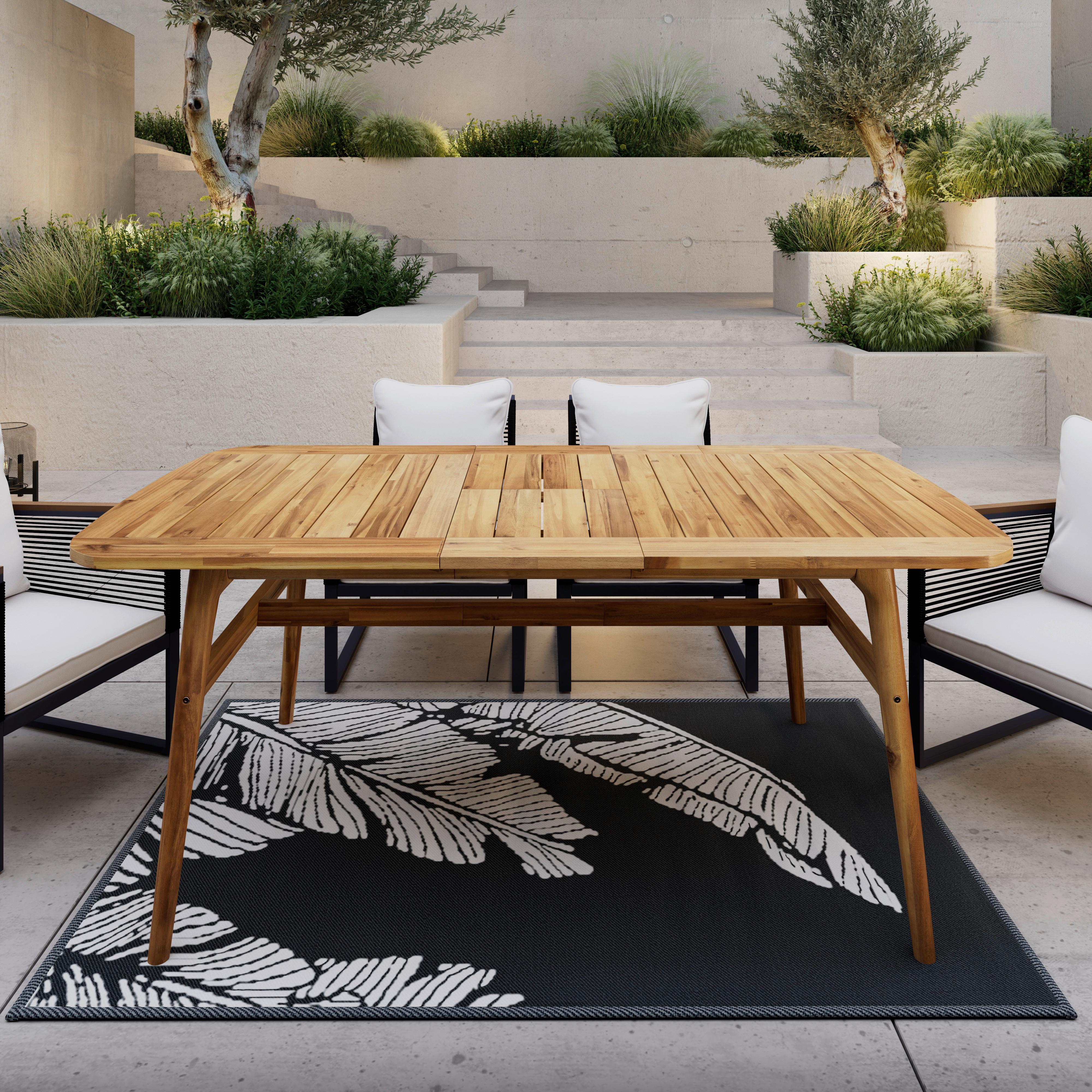 Vrtna Miza Nicola, Barva Tikovine, 160-200x90 - barva tikovine, Moderno, les (160-200/100/76cm) - Bessagi Garden