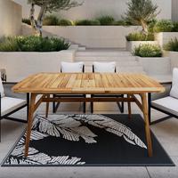 Vrtna Miza Nicola, Barva Tikovine, 160-200x90 - barva tikovine, Moderno, les (160-200/100/76cm) - Bessagi Garden