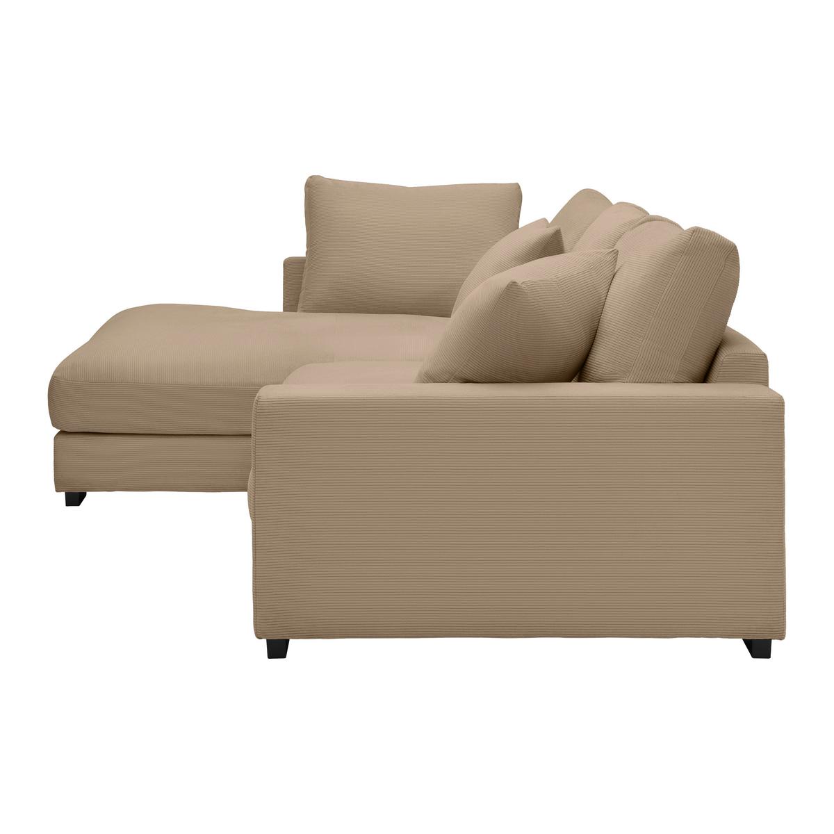 Kutna Garnitura Pedro - smeđa/crna, Moderno, tekstil/plastika (190/300cm) - Mömax