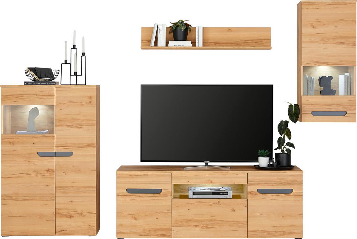 Visoka Komoda Alana, Barva Bukve - Moderno, umetna masa/steklo (81,8/129,4/38cm) - Mömax