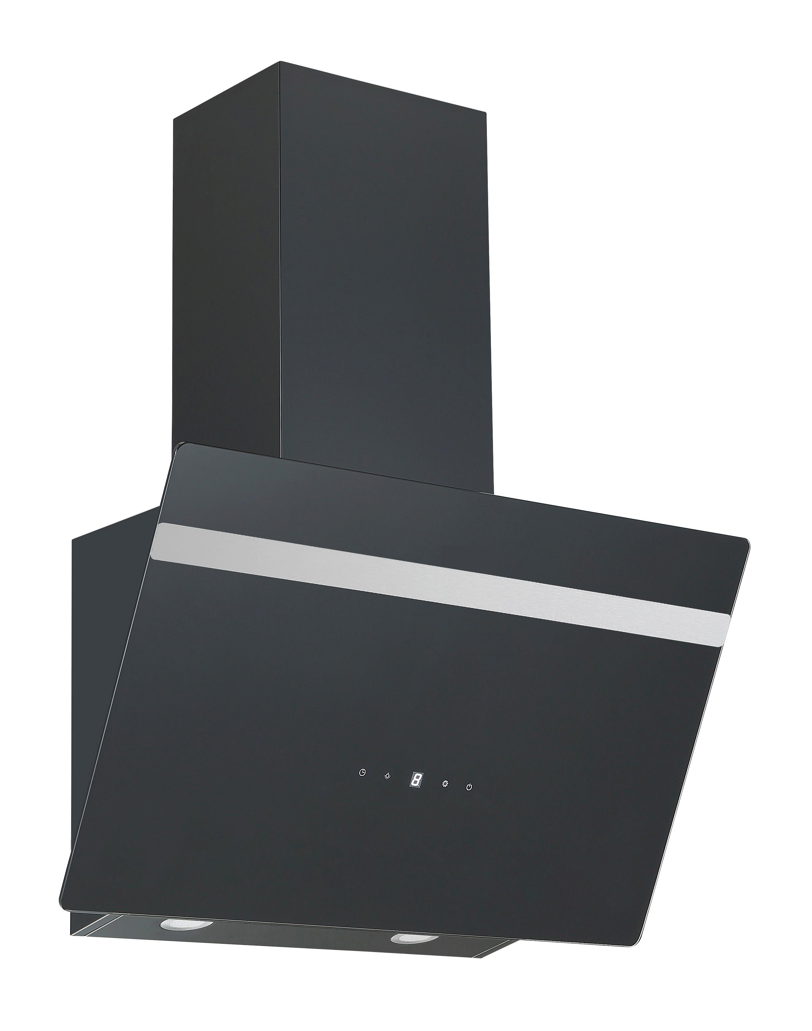 Dunstabzugshaube S20-60ABTH Schwarz - Edelstahlfarben/Schwarz, Basics, Glas/Metall (60/111.60/29.6cm) - PKM