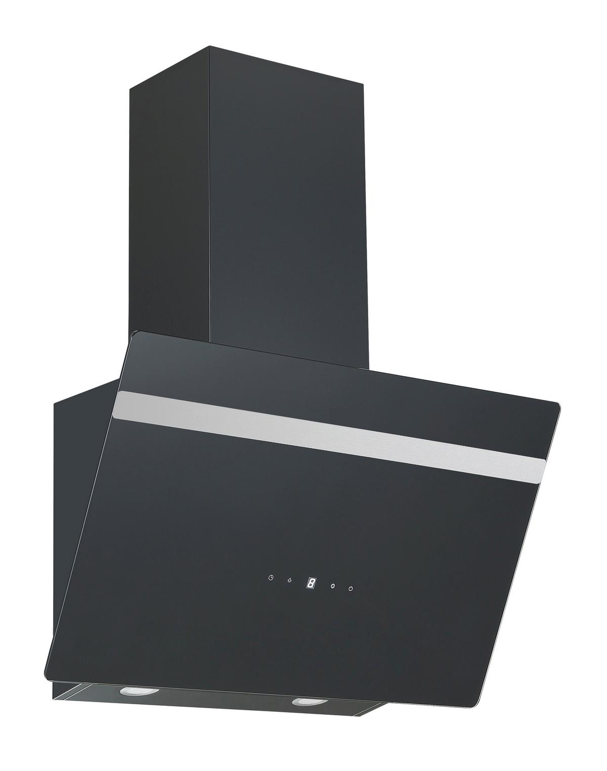 Dunstabzugshaube S20-60ABTH Schwarz - Edelstahlfarben/Schwarz, Basics, Glas/Metall (60/111.60/29.6cm) - PKM