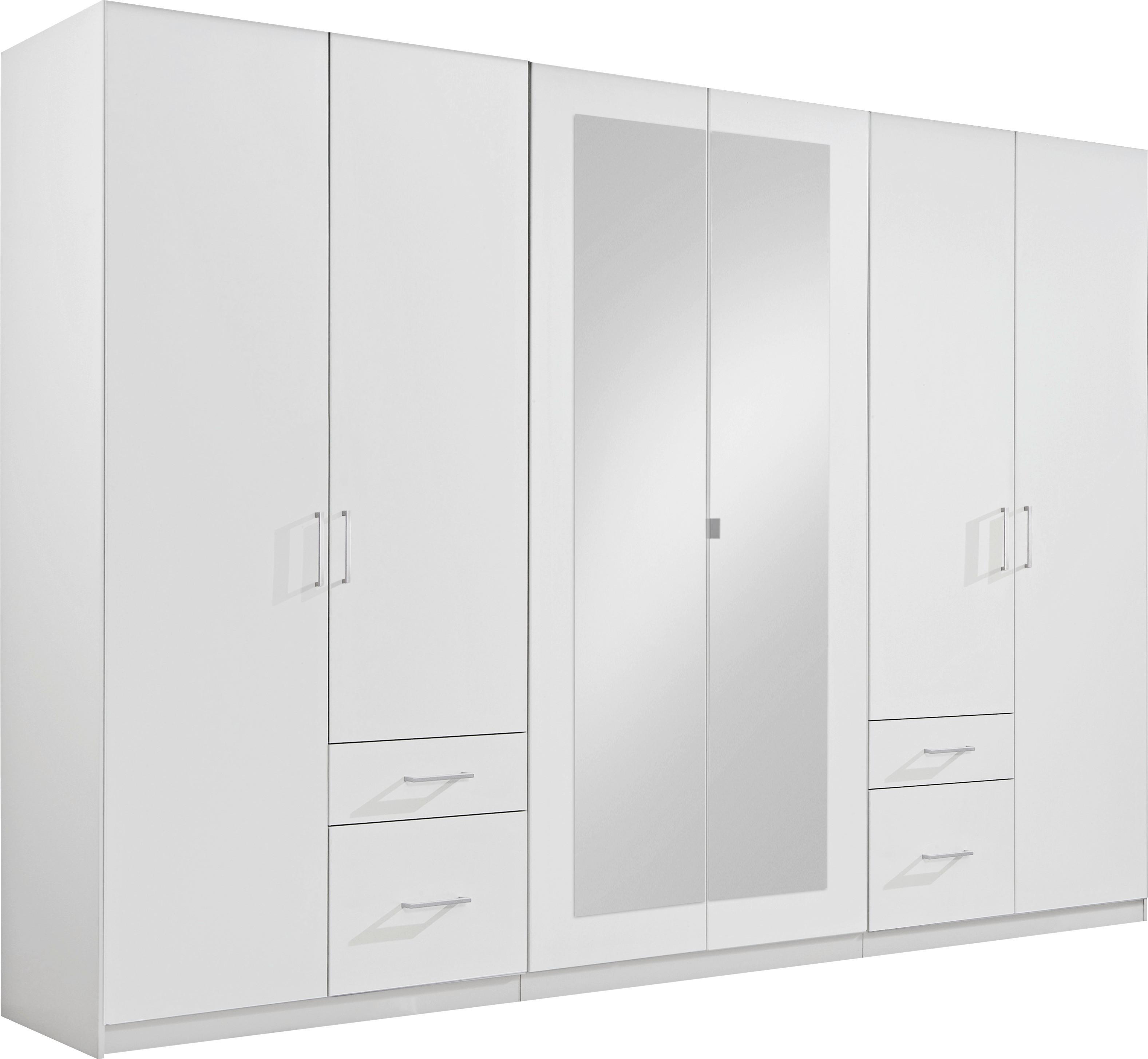 Ormar S Klasičnm Vratima Freiburg - bijela/srebrne boje, Design, staklo/drvni materijal (270/210/58cm) - Modern Living