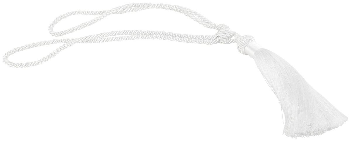 Raffhalter Kordel in Weiss - Weiss, Textil (58cm) - Modern Living