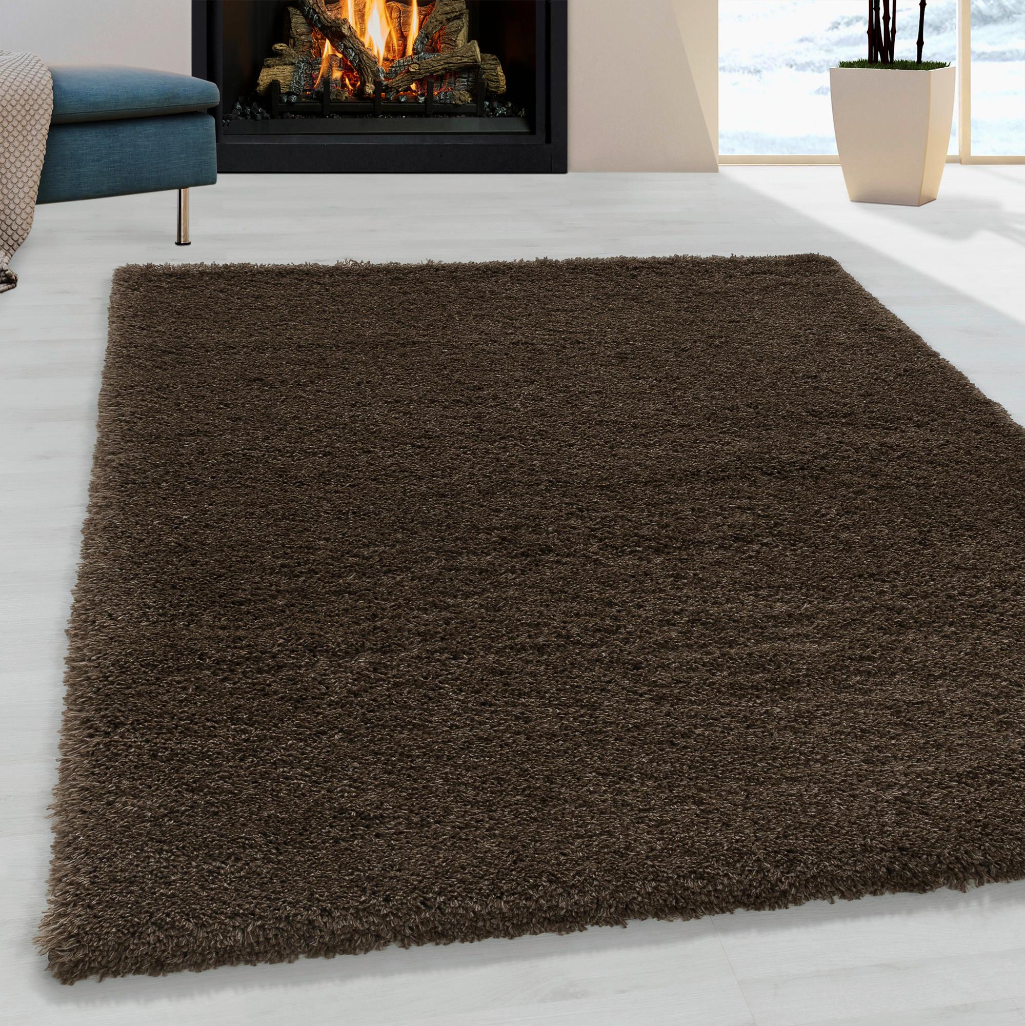 Hochflorteppich Fluffy Braun ca. 80x150cm - Braun, Basics, Textil (80/150cm)