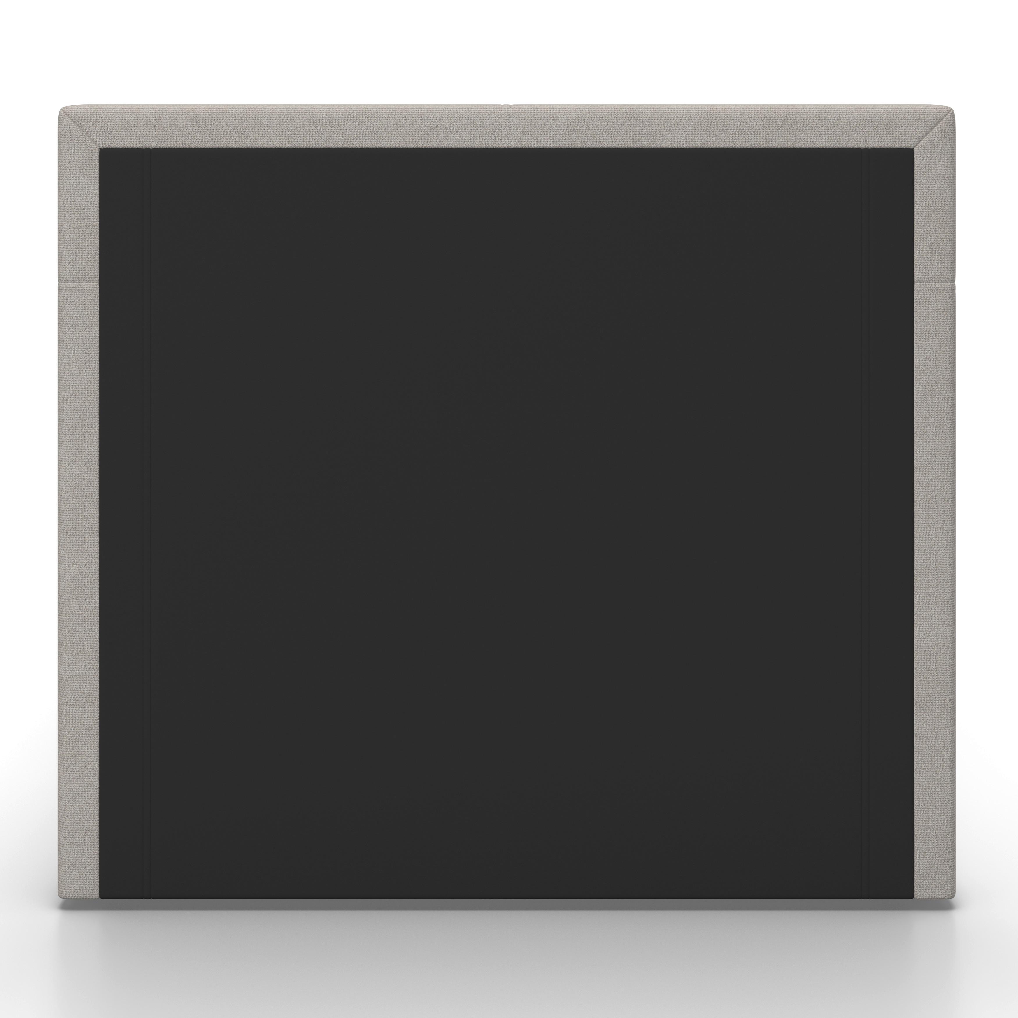 Boxbett Ace ca. 120x200 cm Hellgrau intgr. Topper - Hellgrau/Schwarz, Modern, Holz/Kunststoff (120/200cm) - Bessagi Home