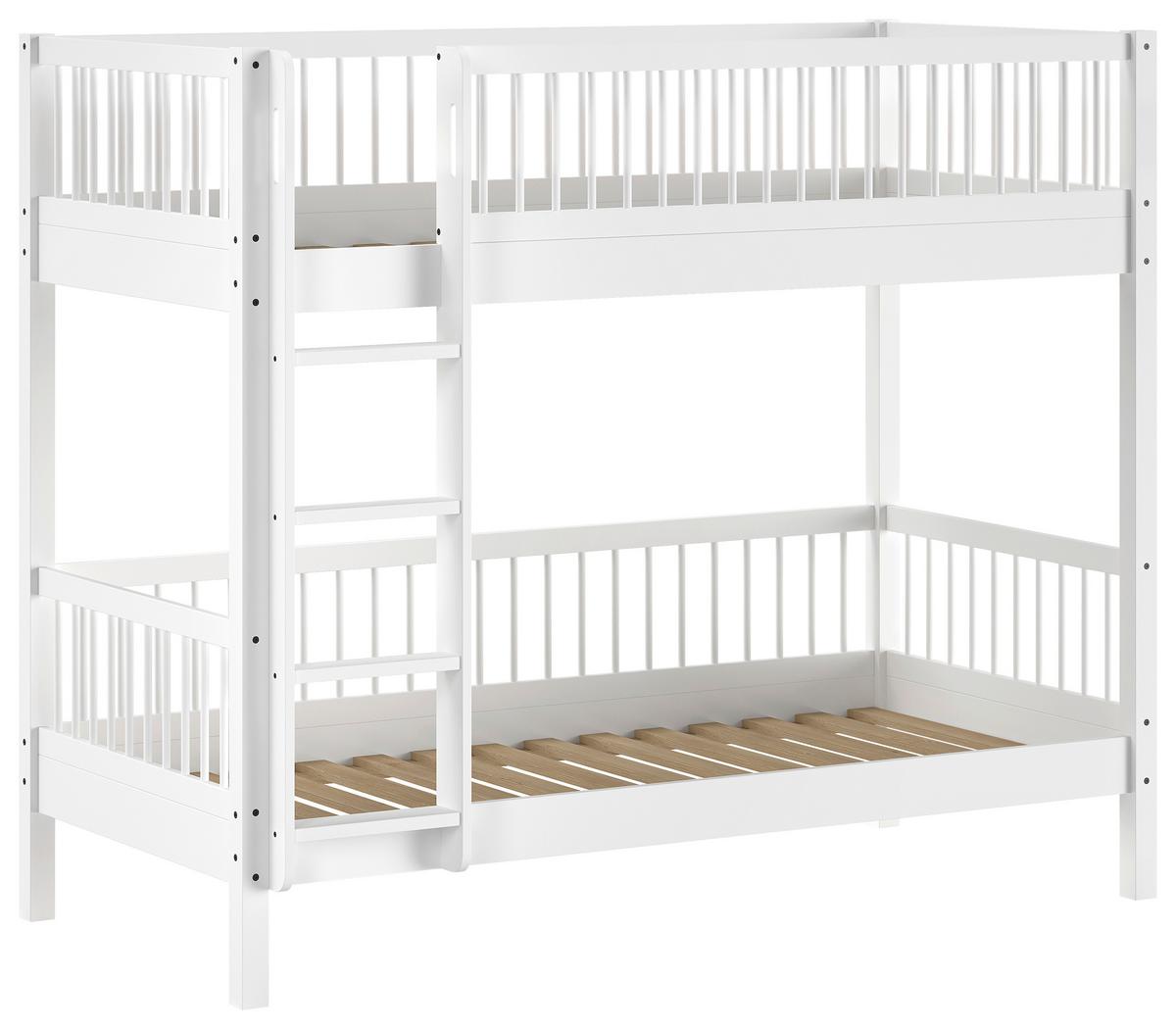 Etagenbett Forrest Holz Weiß lackiert - Weiß, MODERN, Holz (90/200cm) - Vipack