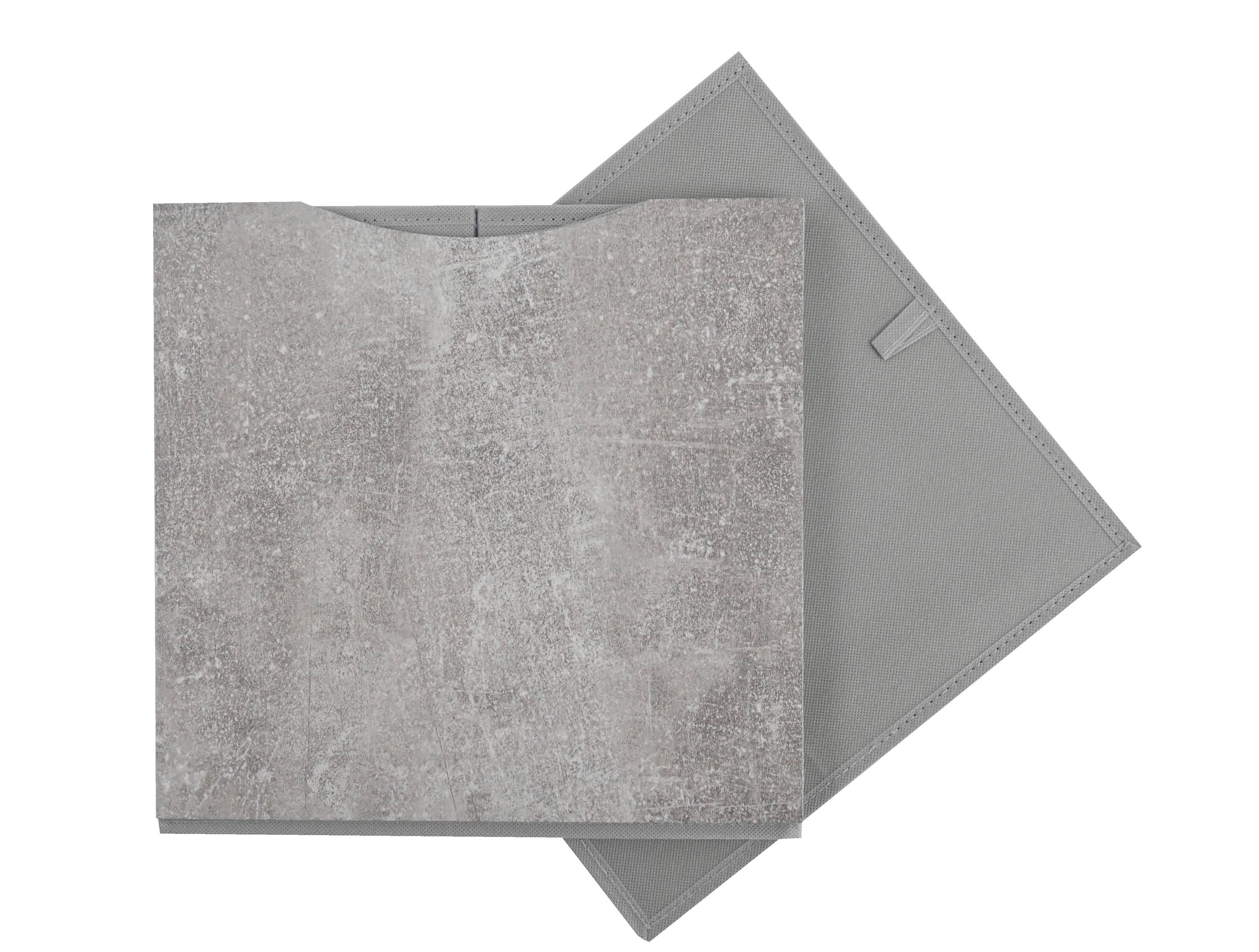 Cutie pliabilă Betty - gri, Konventionell, textil/material pe bază de lemn (33/33/32cm) - Mömax