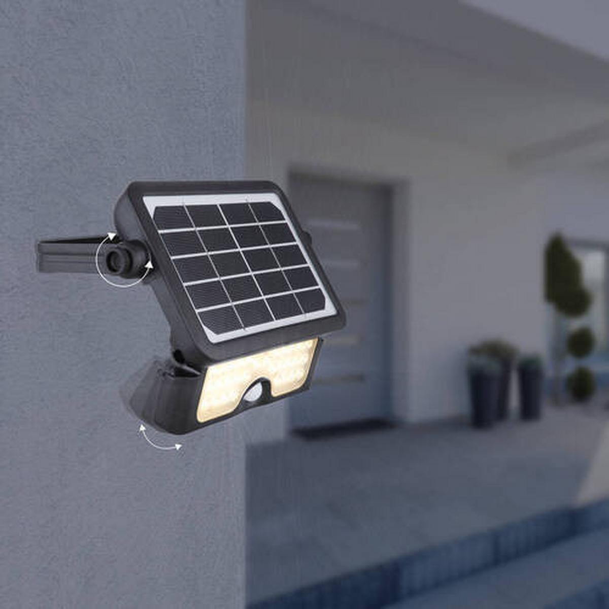 Solarna Svetilka Solar, S Sijalko - črna, Basics, umetna masa (23,2/15/3,4cm) - Globo