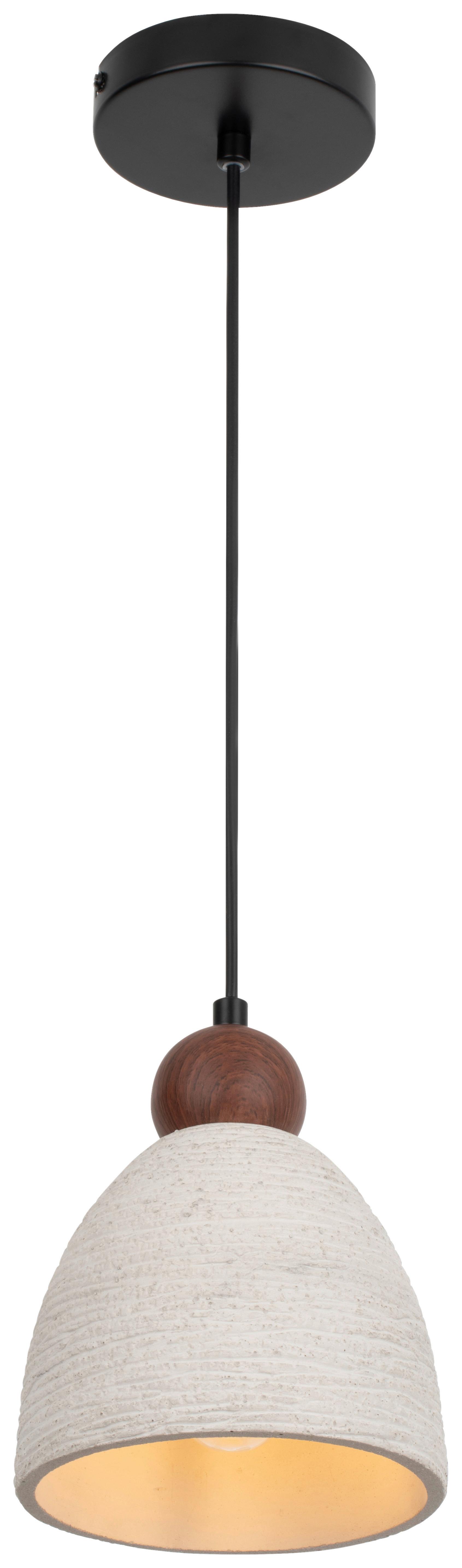 LAMPA WISZĄCA KLARA - kolor orzecha włoskiego/szary, Design, kamień/metal (16/120cm) - Collett's Monde