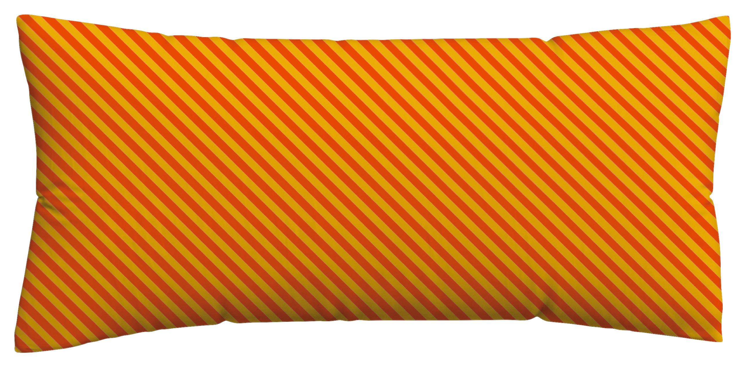 Kopfpolsterbezug Woven Satin Gelb/Rot ca. 40x80cm - Gelb/Rot, Basics, Textil (40/80cm) - Schlafgut