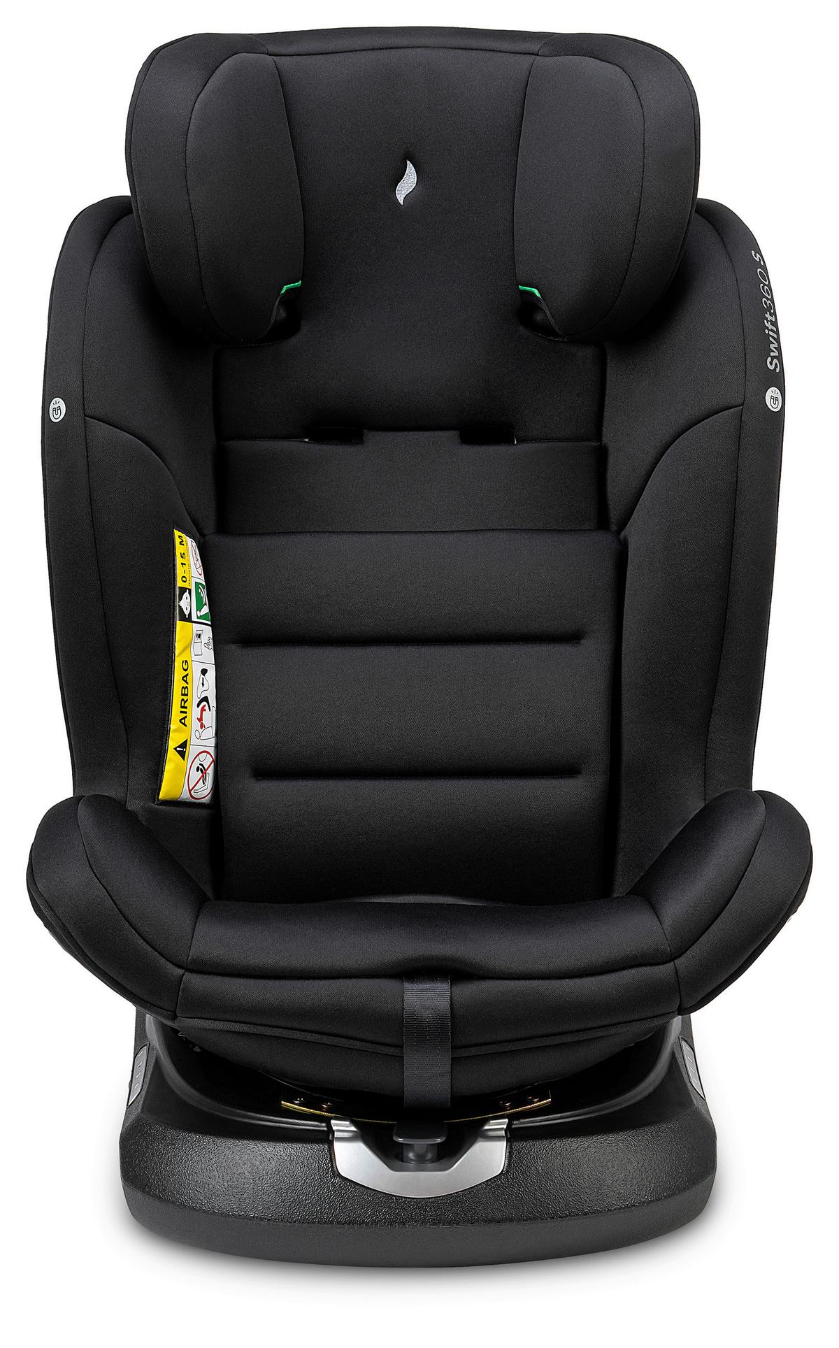 FOTELIK SAMOCHODOWY OBROTOWY SWIFT360S - czarny, Basics, tworzywo sztuczne/tkanina (44/60/50cm) - Osann