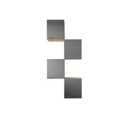 Set Kuhinjskih Zgornjih Omaric Merle, 4 Kos - srebrne barve/siva, Basics, kovina/leseni material (100/224,4/34,6cm) - Respekta