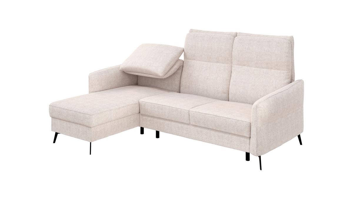 Sarokkanapé Ágyfunkcióval Viva - bézs, Konventionell, faalapú anyag/textil (167/88-109/247cm) - Premium Living