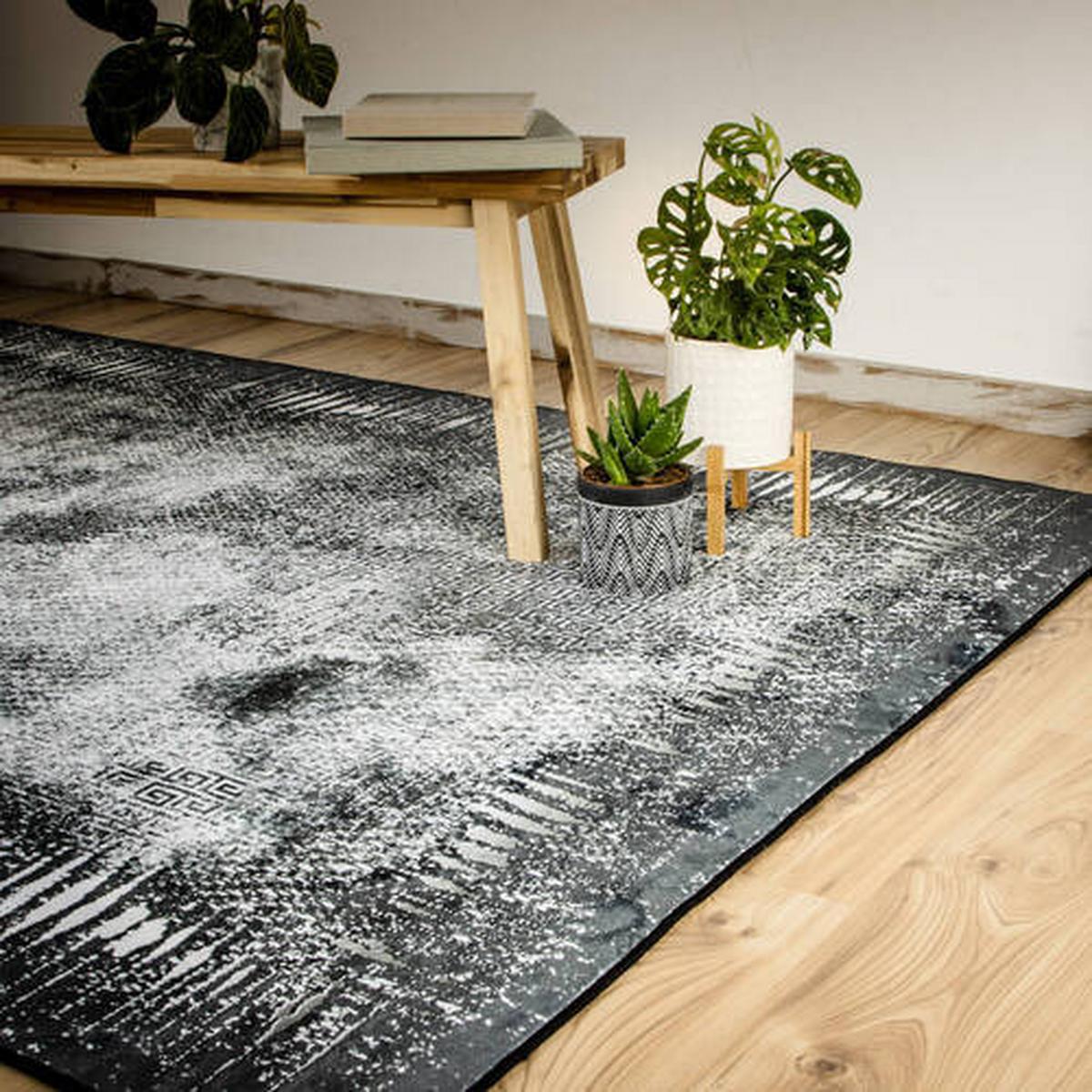Flachwebeteppich My Tampa 132 - Grau, Design, Textil (120/170cm)