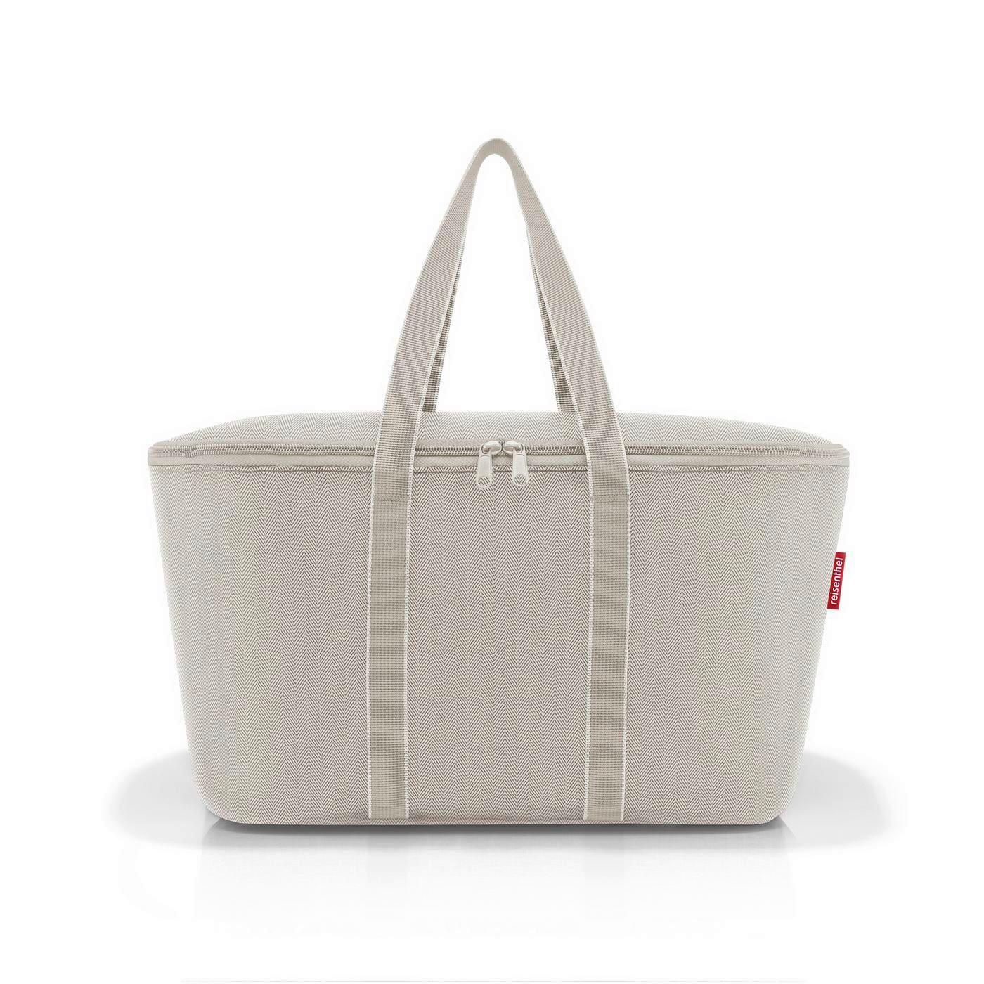 TORBA CHŁODZĄCA COOLERBAG HERRINGBONE SAND - beżowy, Modern, tkanina (44.5/24.5/25cm) - Reisenthel
