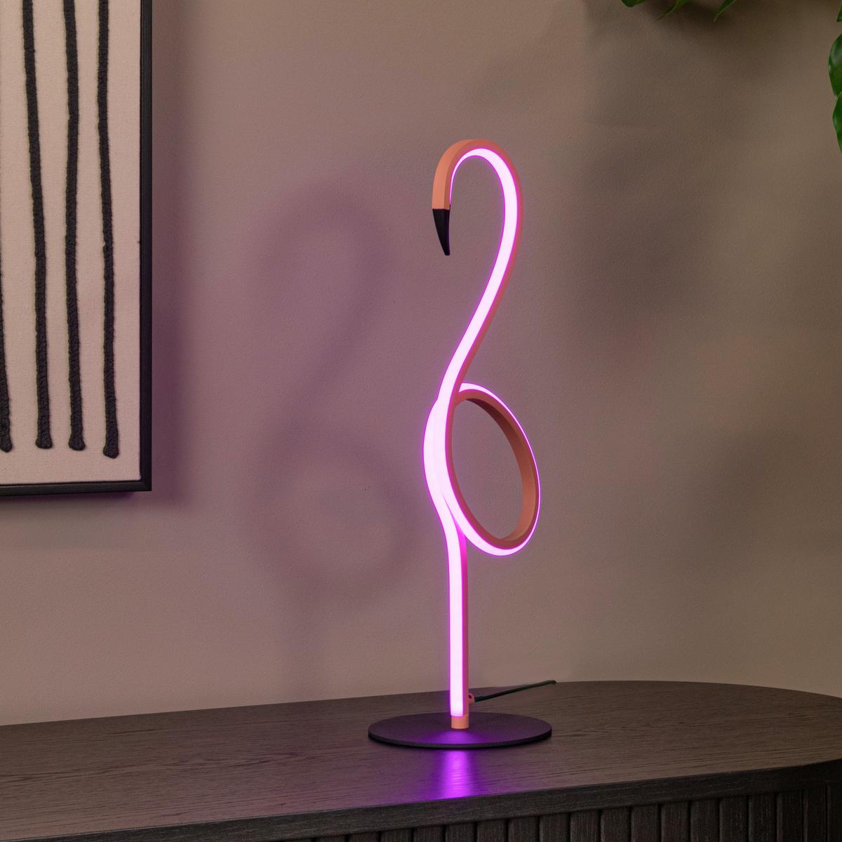 Led-tischleuchte 05545/06/66 Flamingo - Schwarz, Lifestyle, Metall (15/18.1/49.5cm) - Lucide