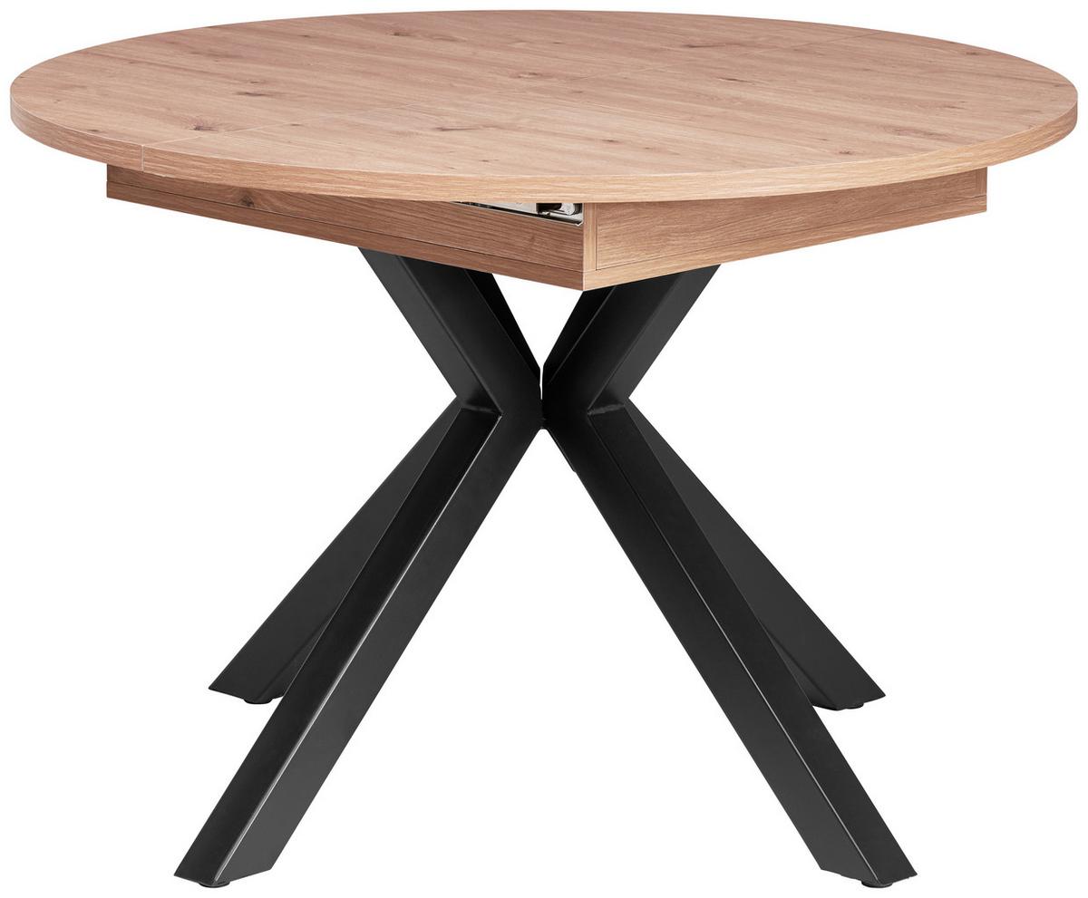 STÓŁ DO JADALNI BOZAN  AZ - czarny/dąb artisan, Konventionell, materiał drewnopochodny/metal (110/110/76cm) - MID.YOU
