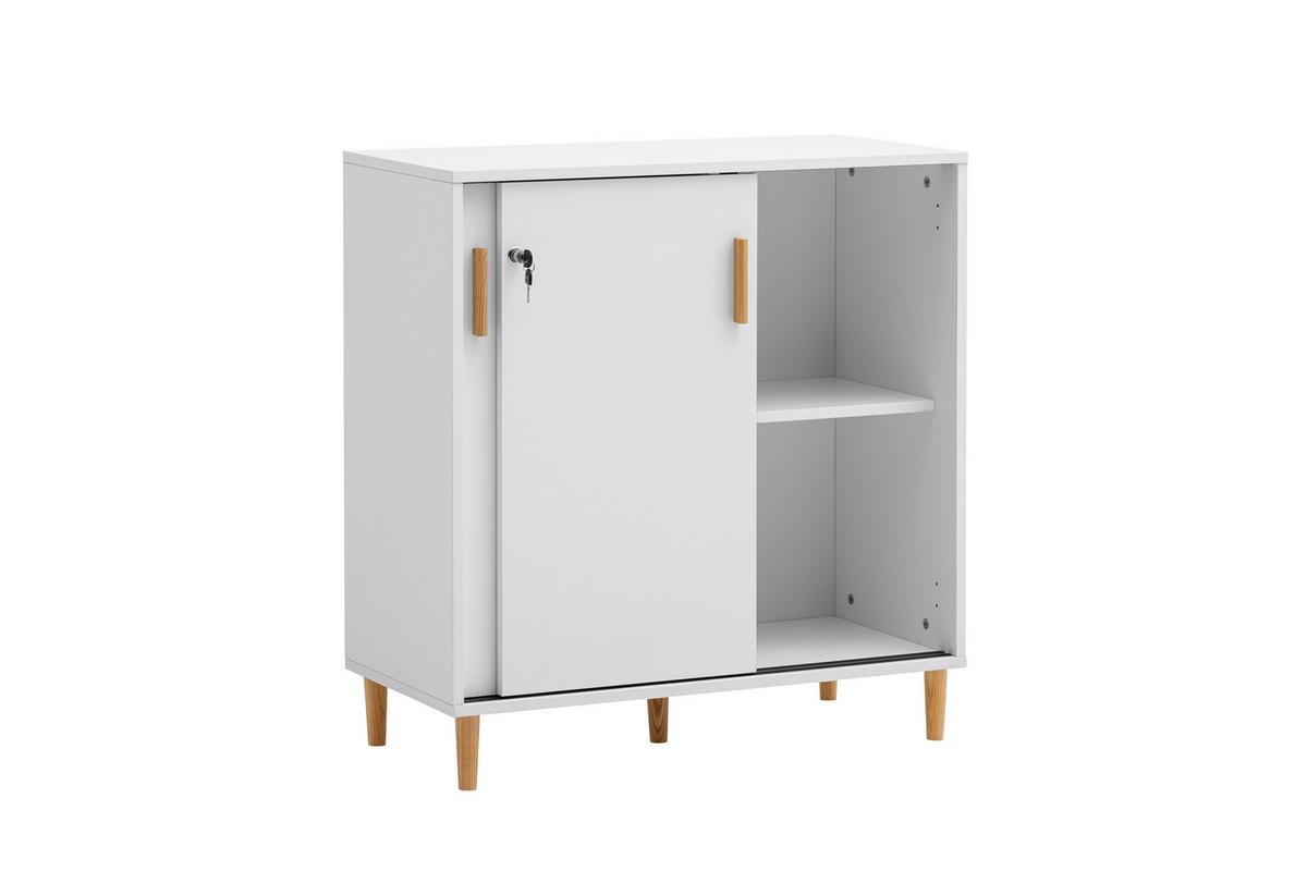 Aktenschrank Torge Weiß matt - Weiß, MODERN, Holzwerkstoff (80,1/84,8/38,2cm) - Livetastic