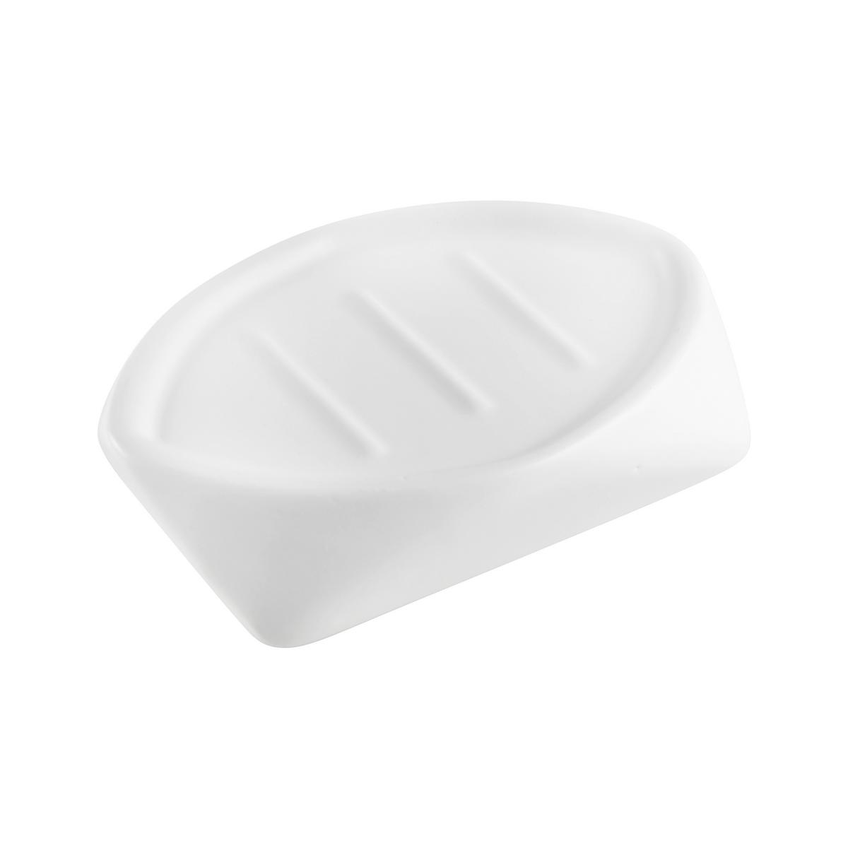 Seifenschale Meline in Weiß - Weiß, MODERN, Keramik (11,2/11,2/3cm)