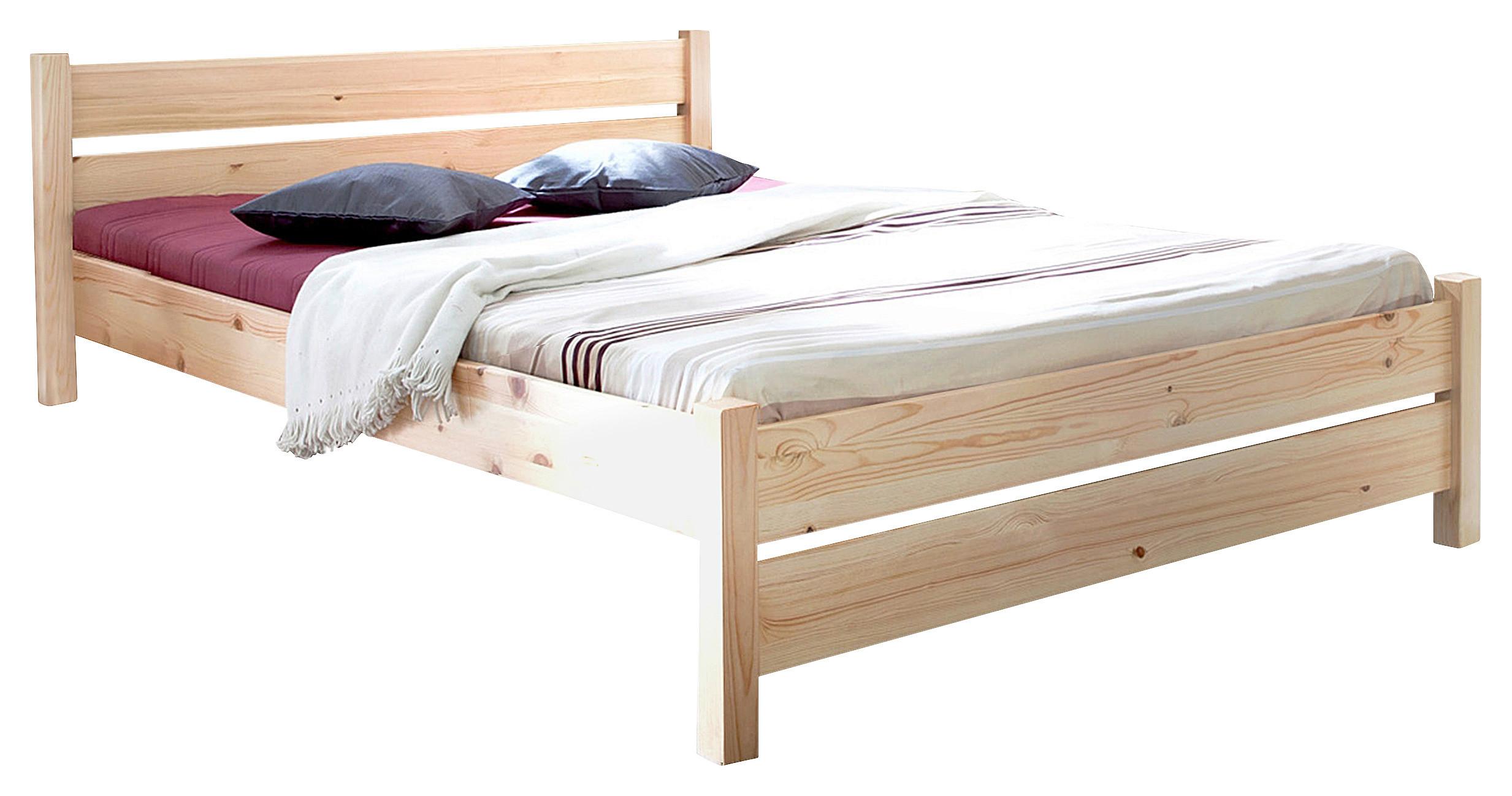 Postelja Bora, Bor, Masivno, 140x200 - barve bora, Natur, les (140/200cm) - MID.YOU