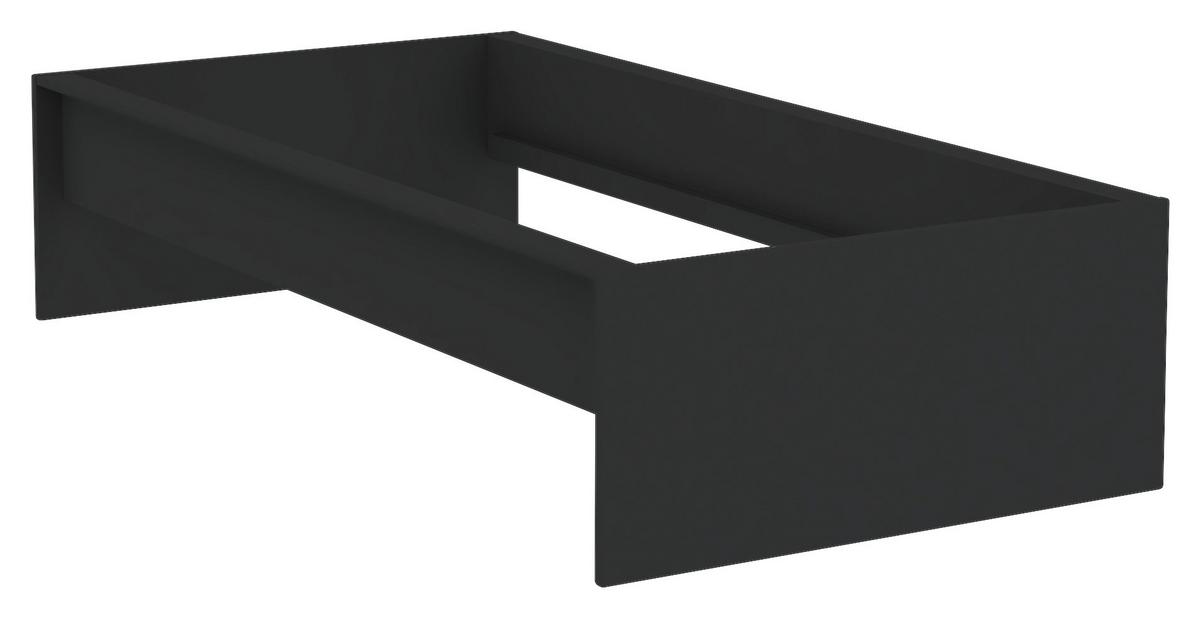 Posteljni Okvir Unit 90 - antracit, Konvencionalno, leseni material (90/200cm) - Based